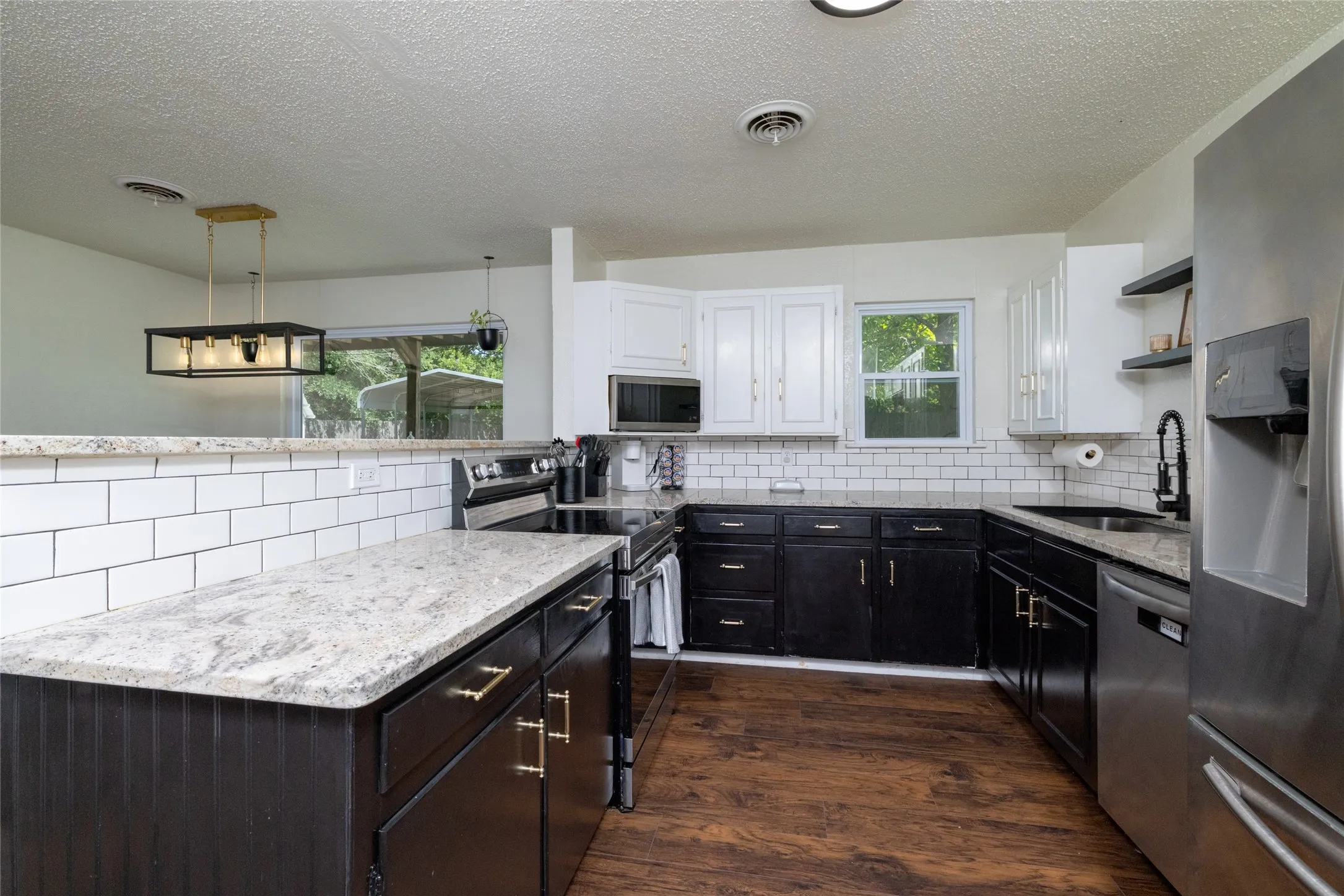 Granite Countertops and Tiled Backsplash
