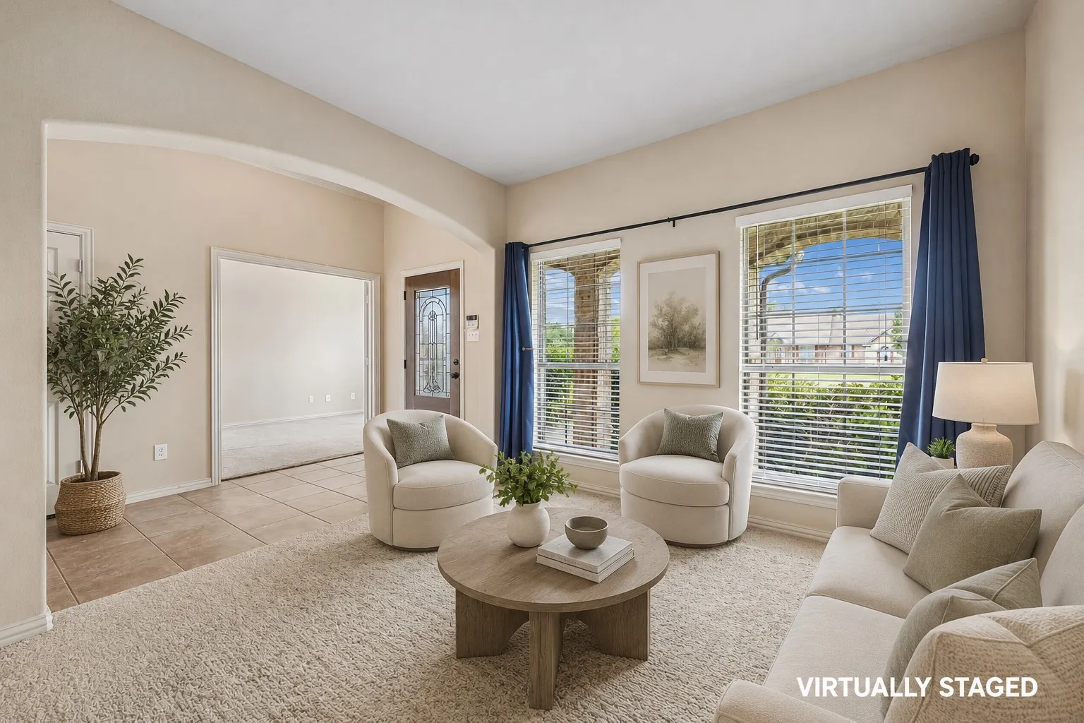 Formal living room ready to greet your guests.