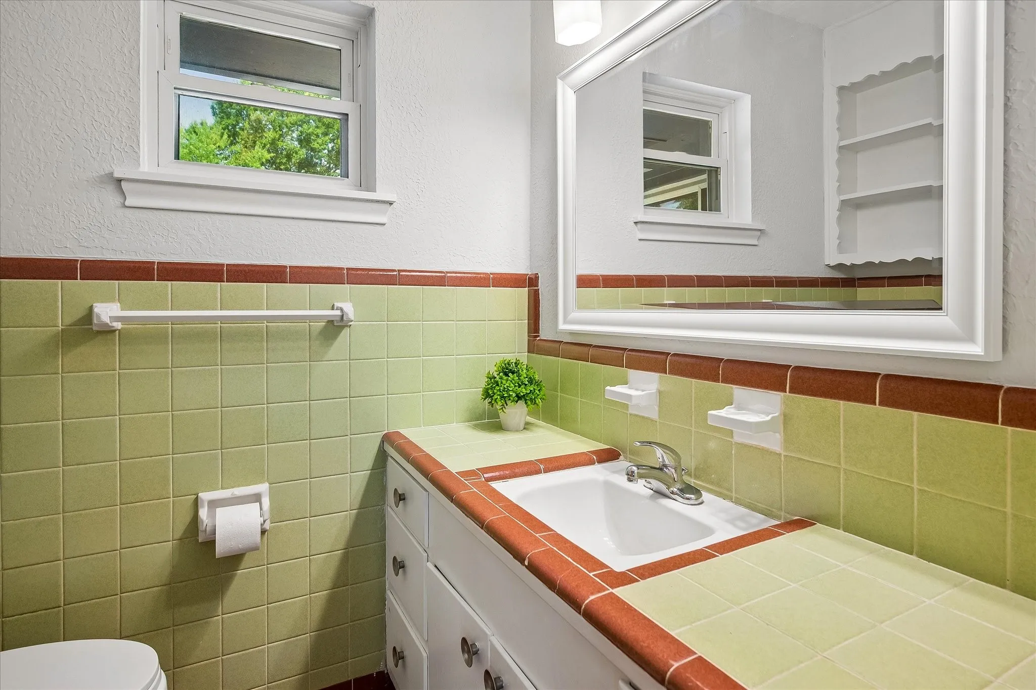 Primary bath is ensuite and has a shower.