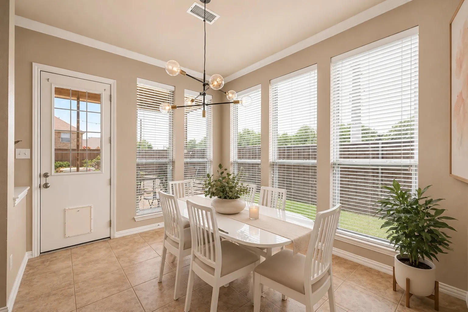 Tile flooring throughout