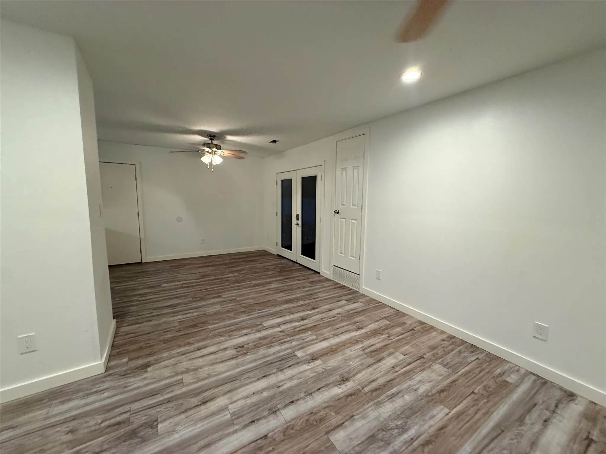 Looking into the dining room from the living room.