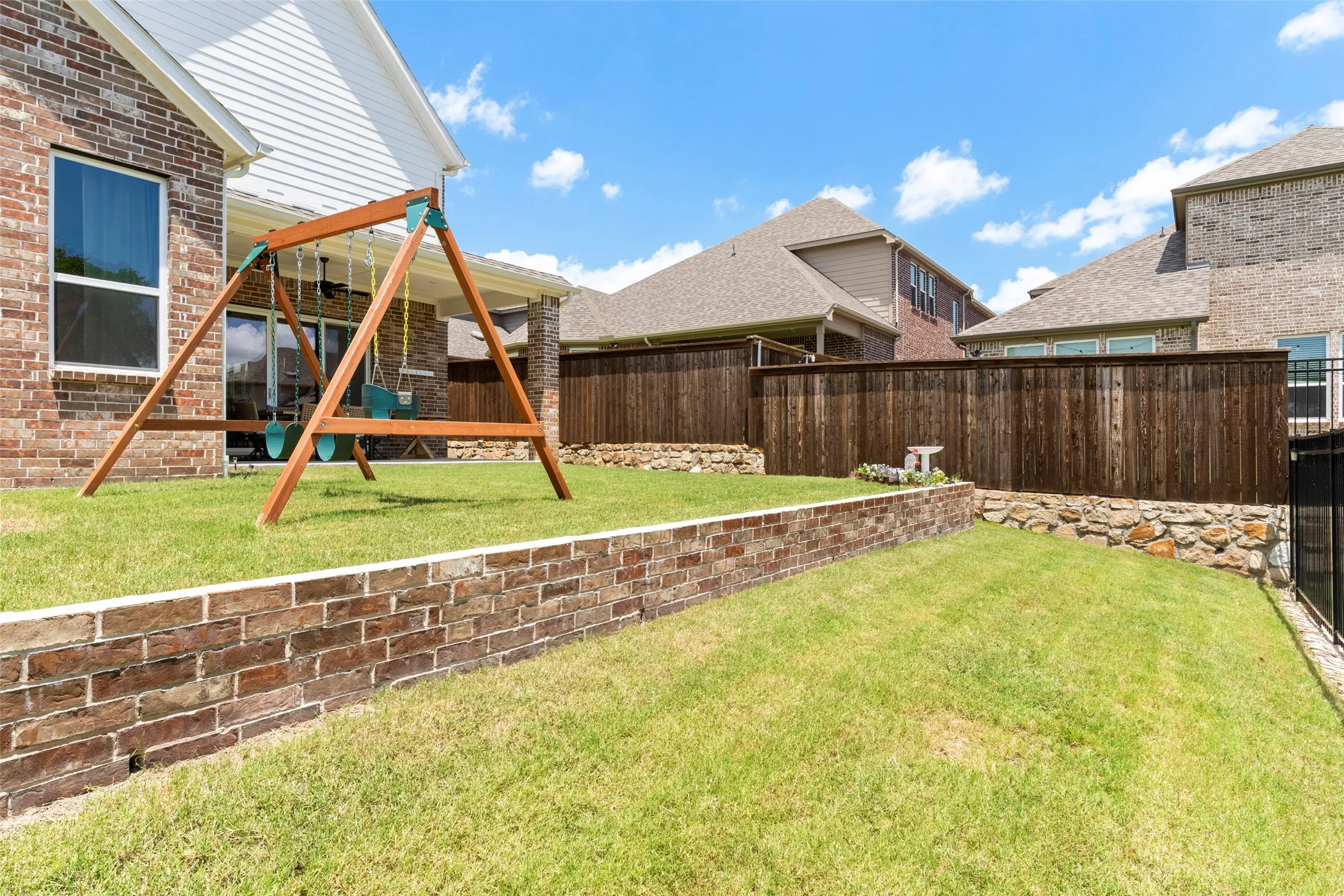 Grassy backyard