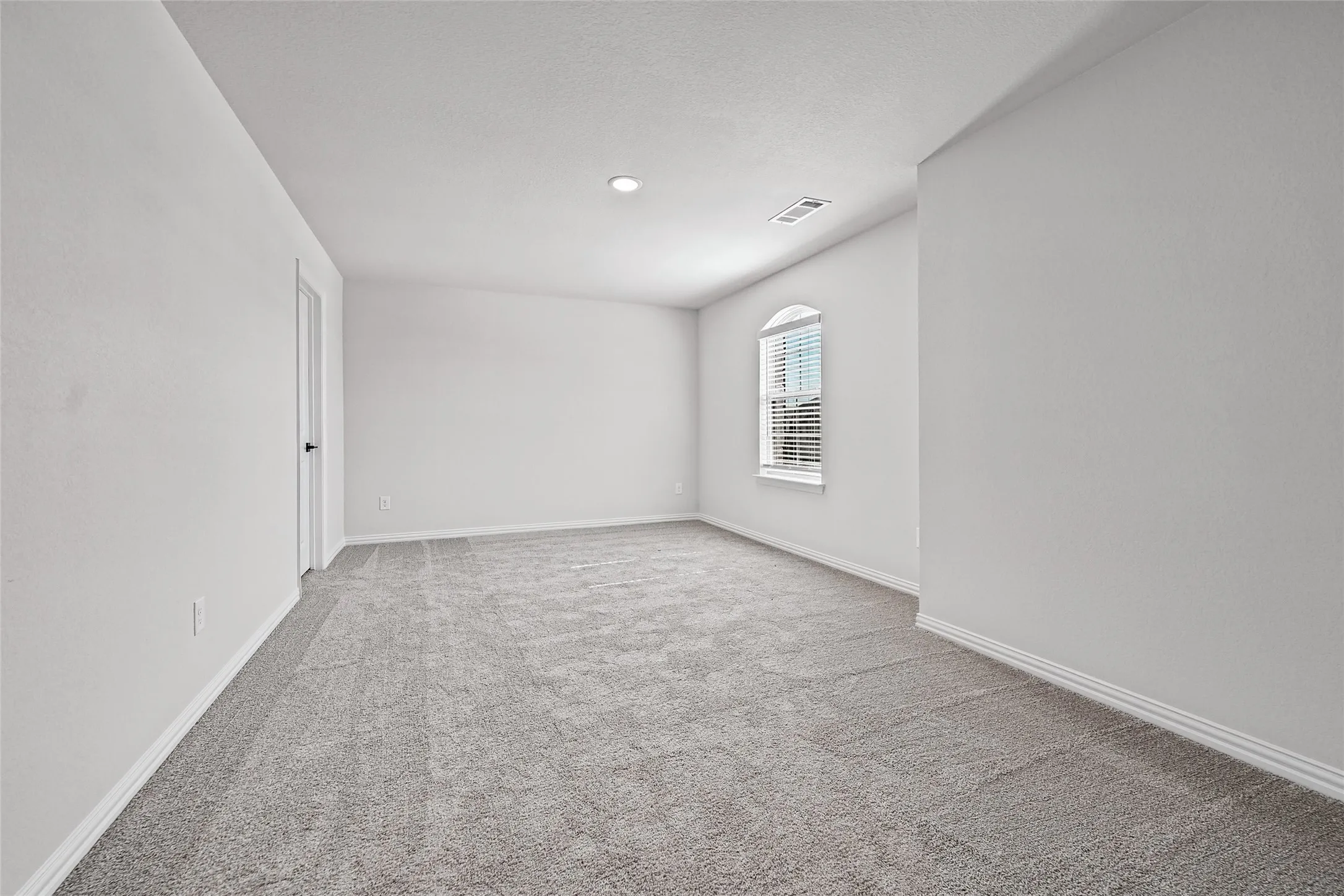 Light gray carpeting with a subtle pattern