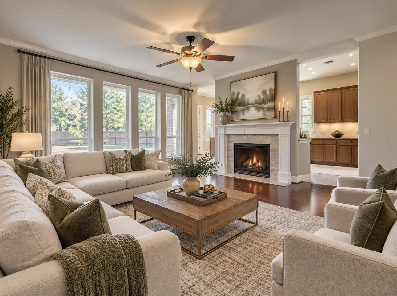 Virtually Staged living room