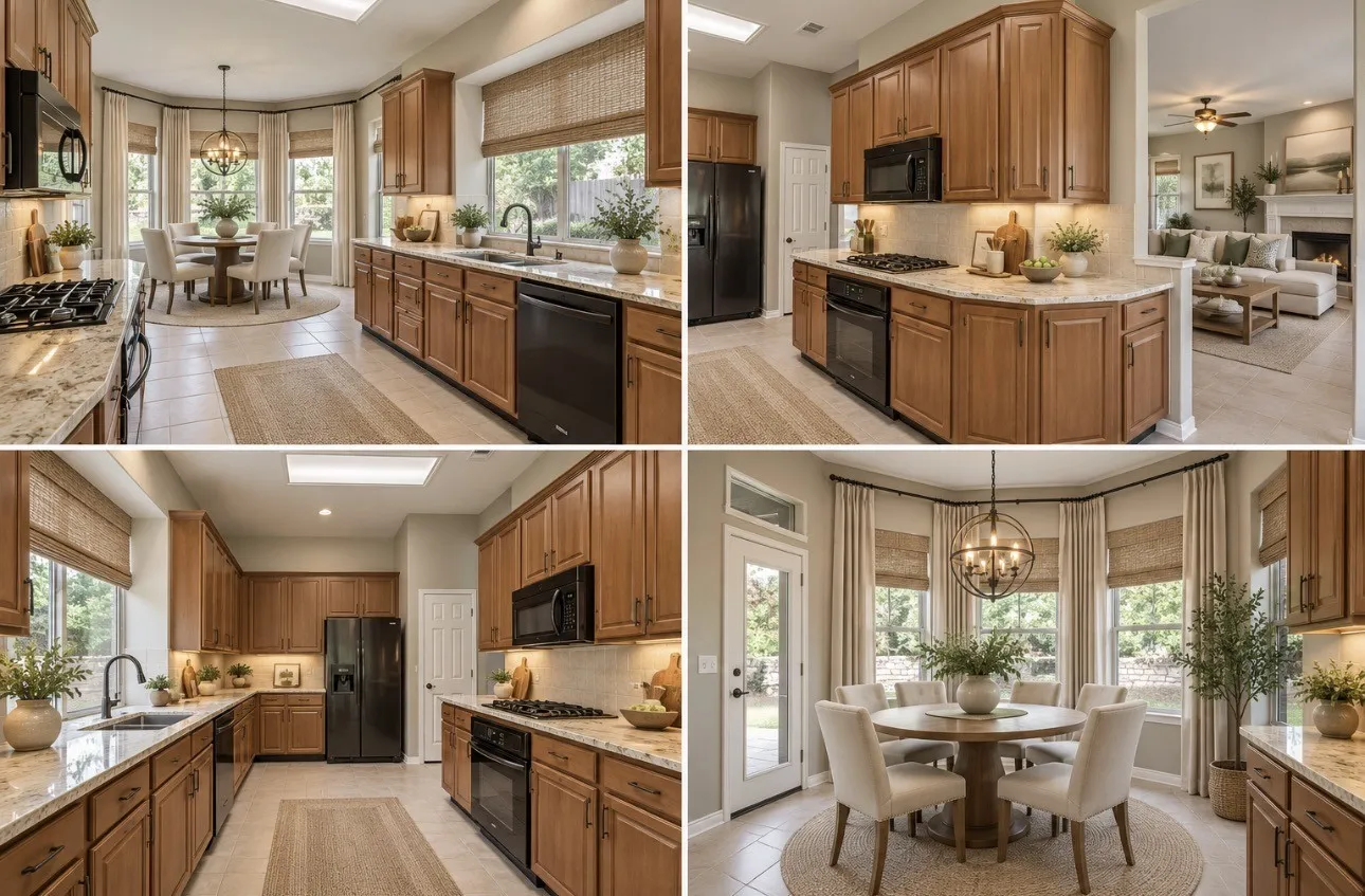 Virtually Staged Kitchen/breakfast nook