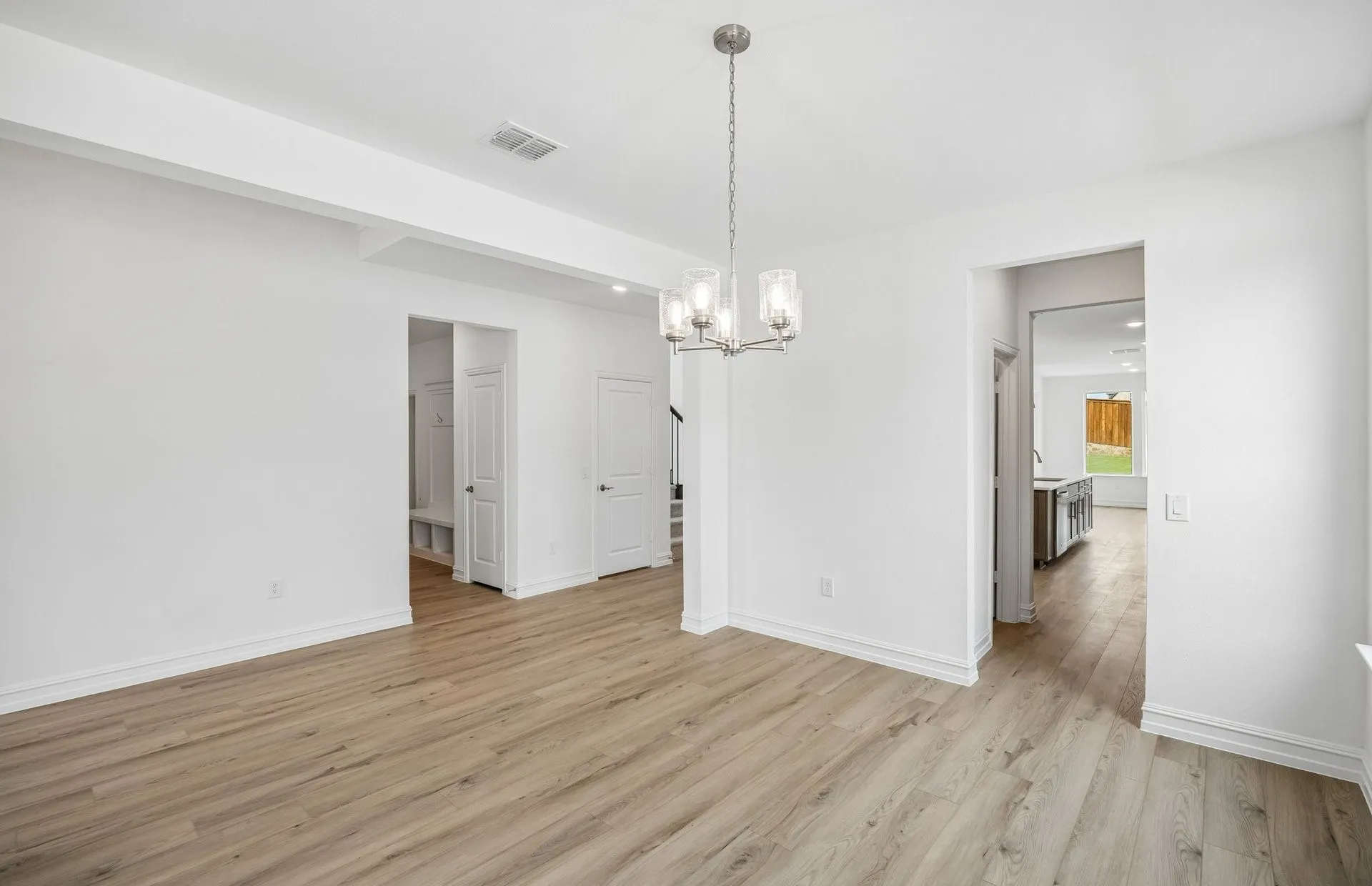 Formal dining room off entry