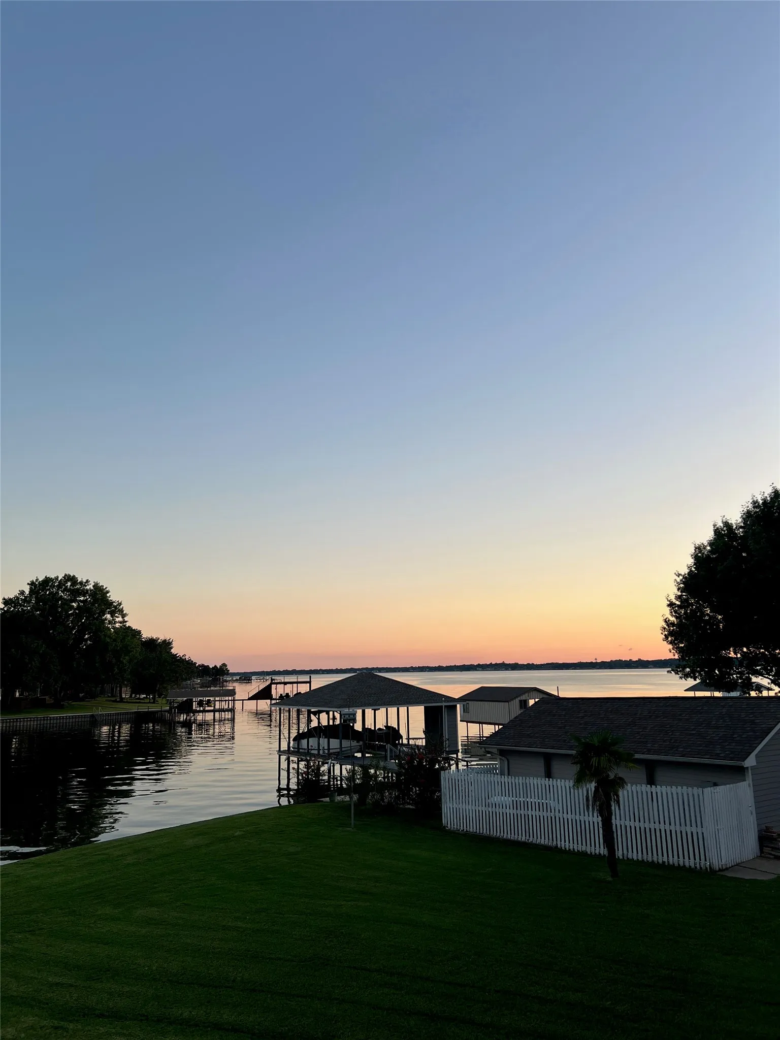 Sunsets are the best at the lake.  You can never get enough of this view.