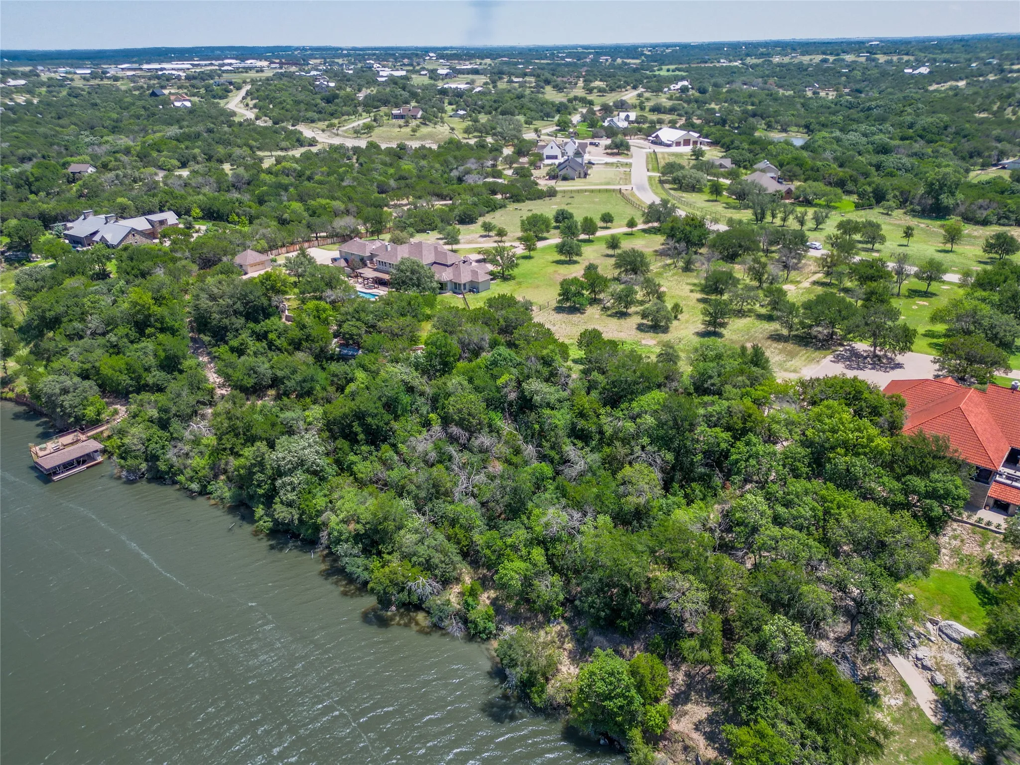 View from the river of property