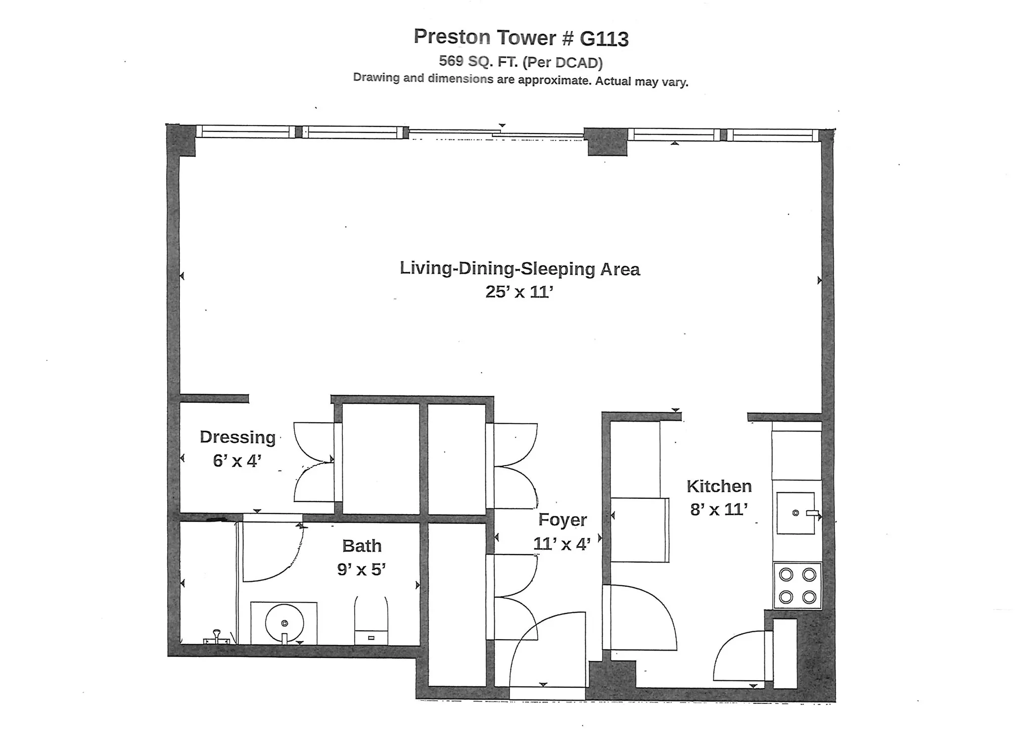 Unit G113 Floor Plan