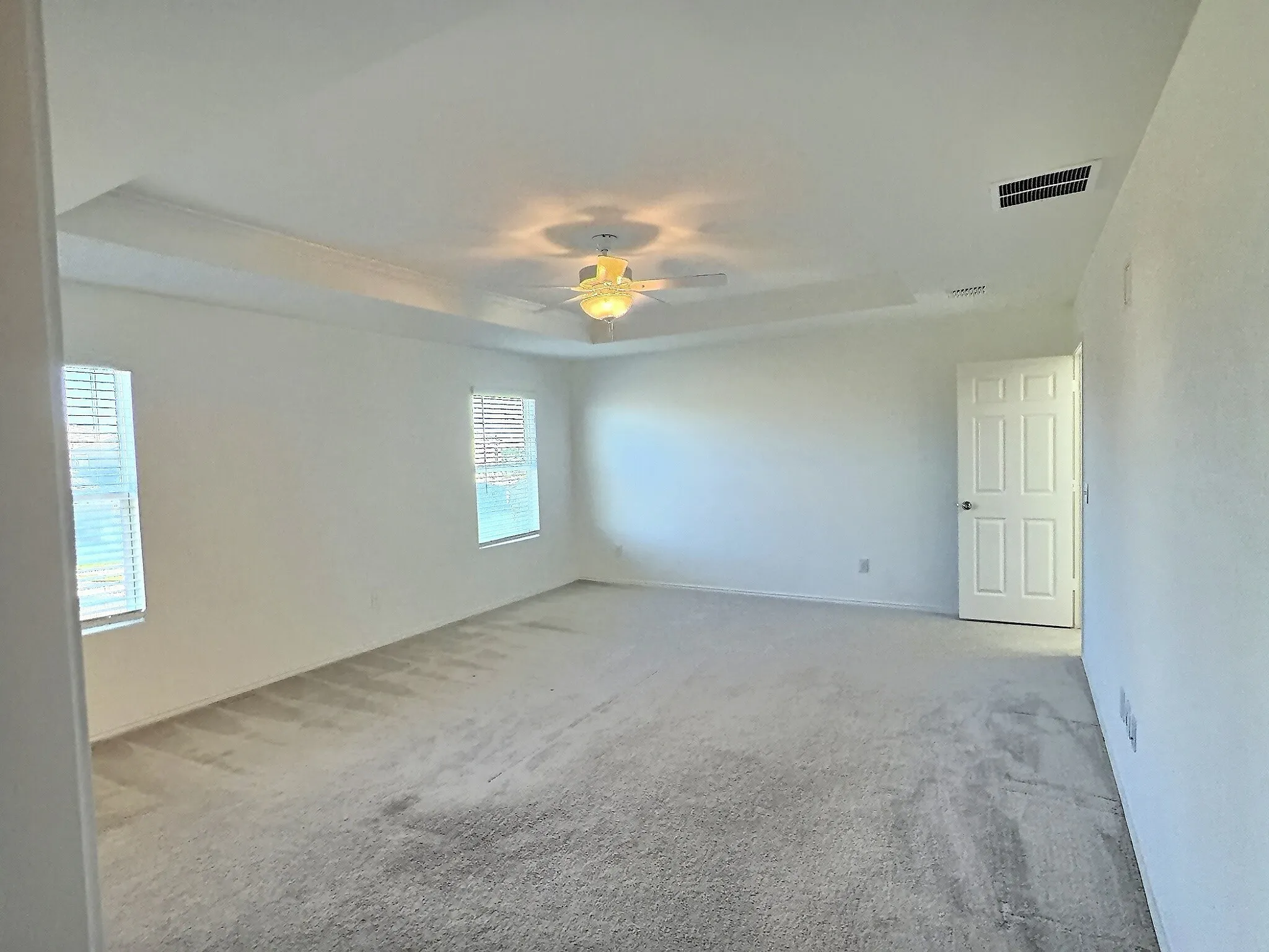 Primary upstairs bedroom with ensuite bath and huge closet