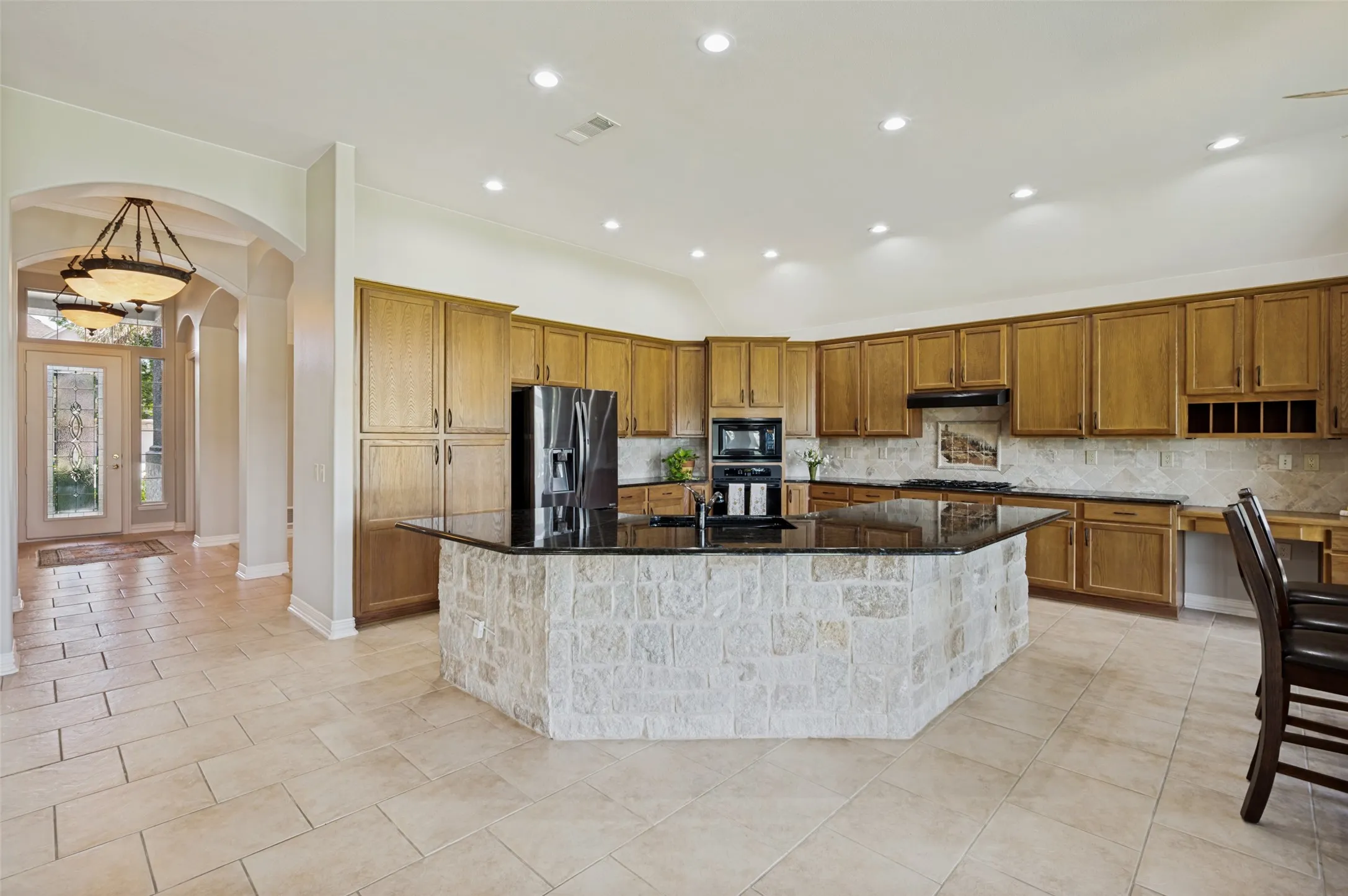 Wow Factor in the Kitchen Island with Austin Stone