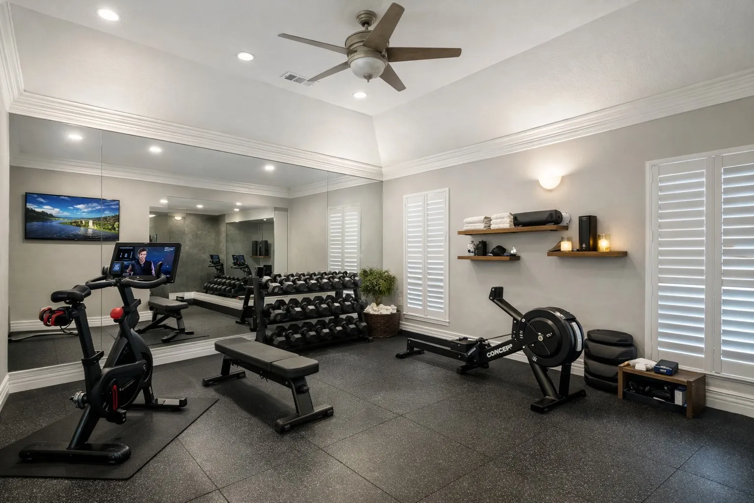 Front Room Imagined with Copilot as a Home Gym