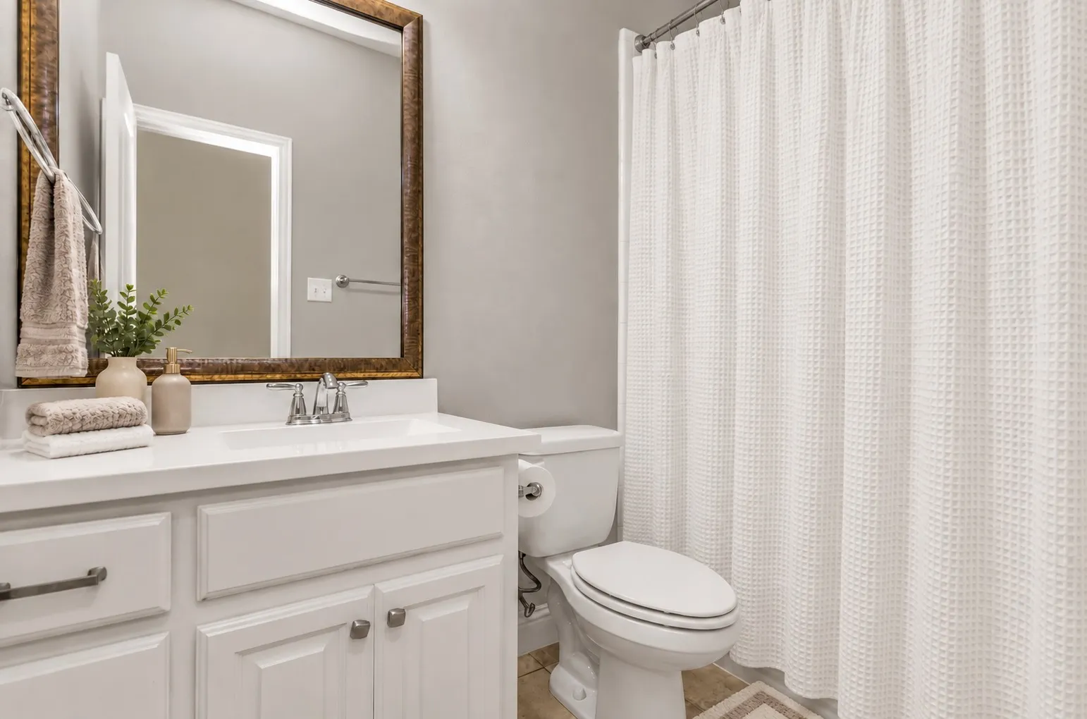 Virtually Staged Downstairs Guest bath