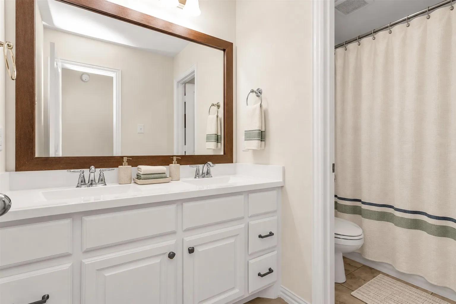 Virtually Staged upstairs bathroom