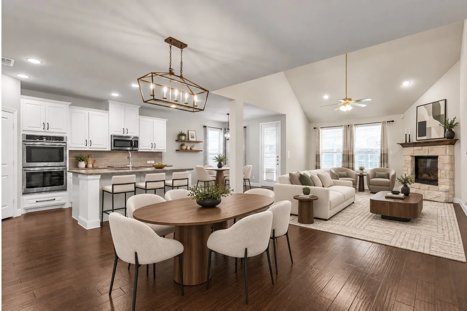 Virtually Staged dining area