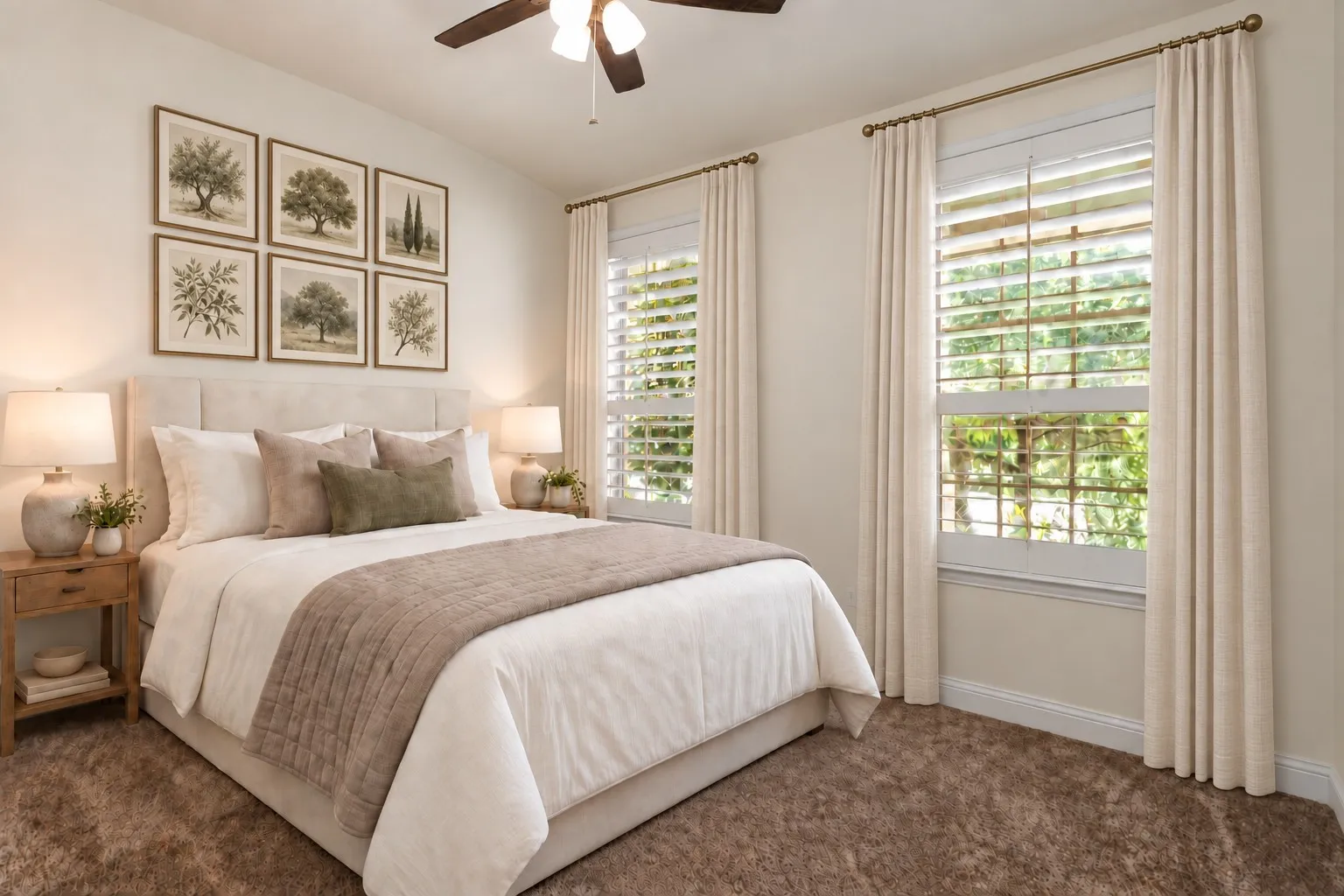 Virtually Staged front downstair bedroom