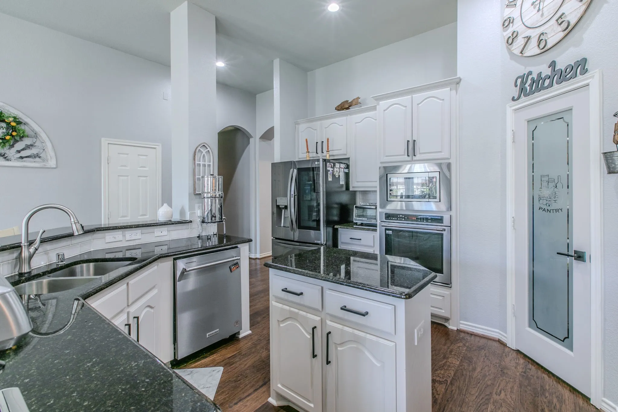 hardware on cabinets.