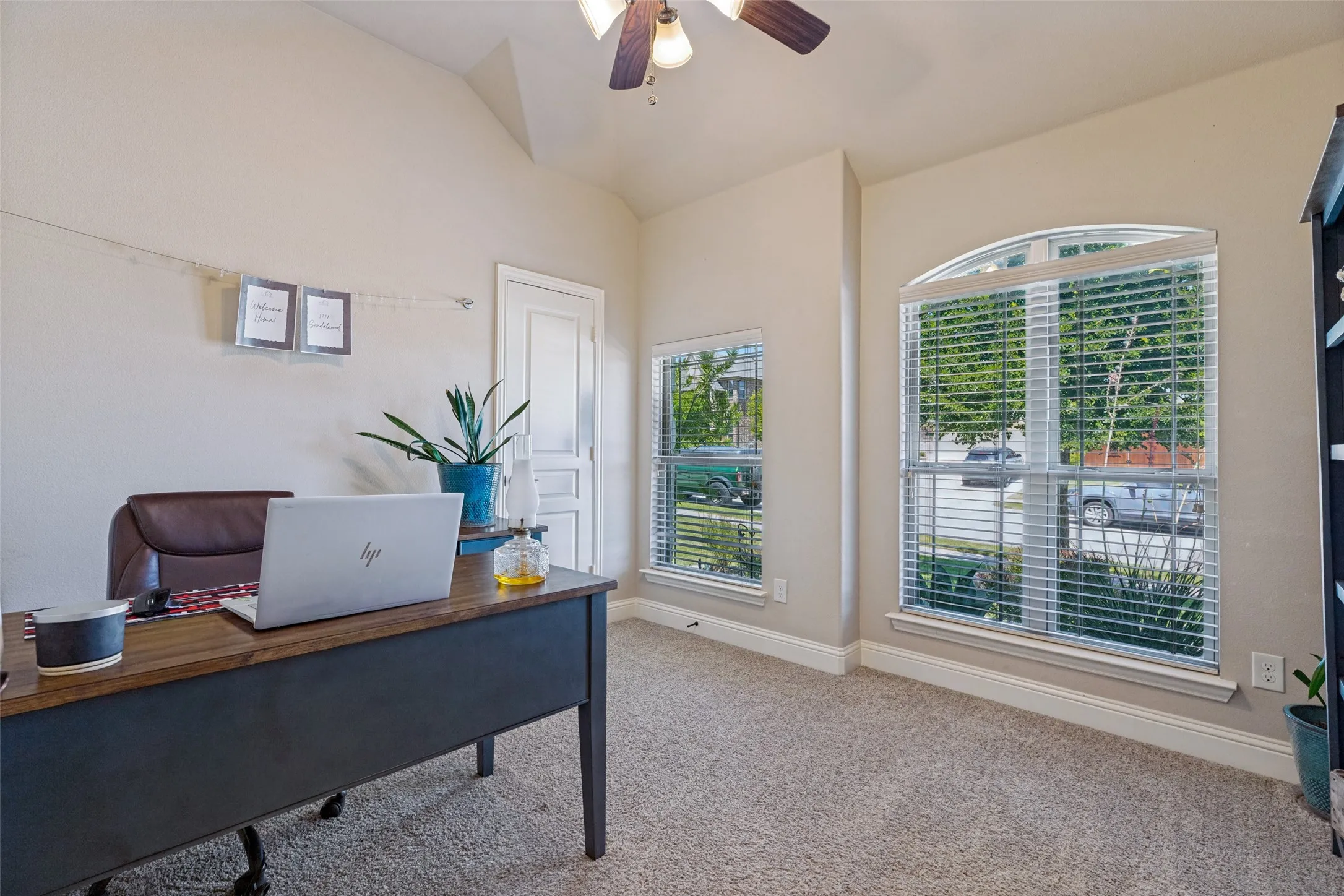 Office or first bedroom with a massive closet