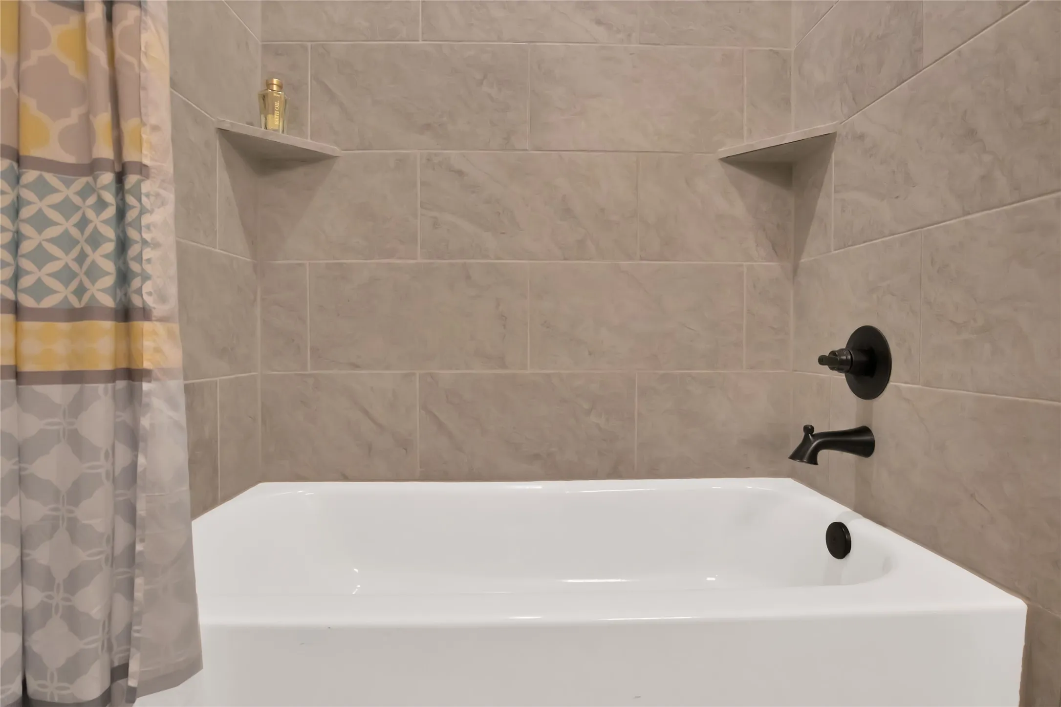 Steel tub and hand-tiled enclosure. No pre-fab here!
