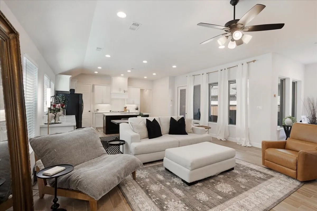 There is so much natural light and large windows in this space.