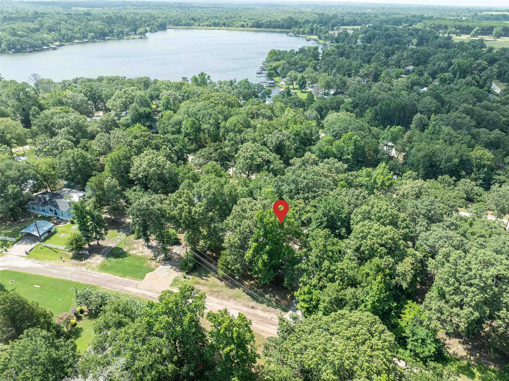 home location marked with red marker