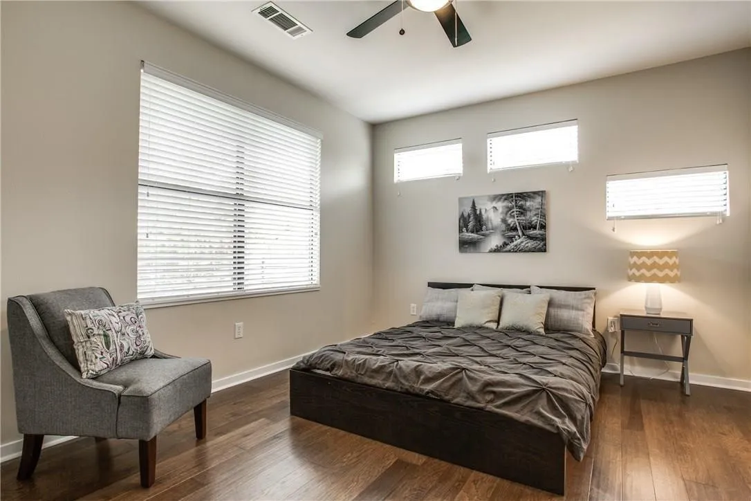 Large second bedroom with walk-in closet