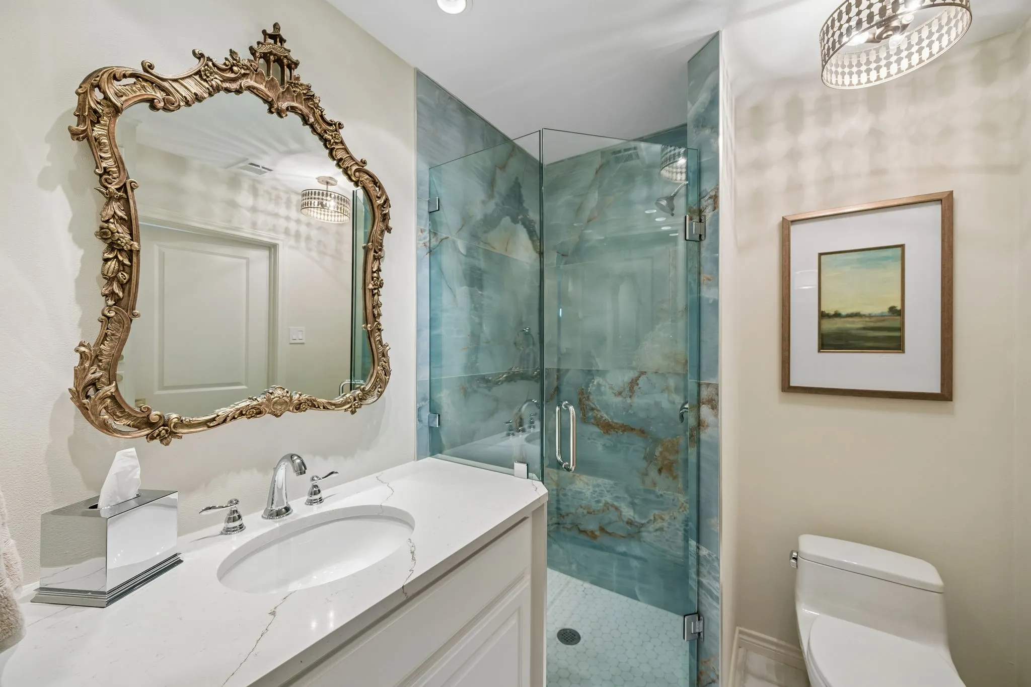 Gorgeous, updated bath for Bedroom 5 with Shower,