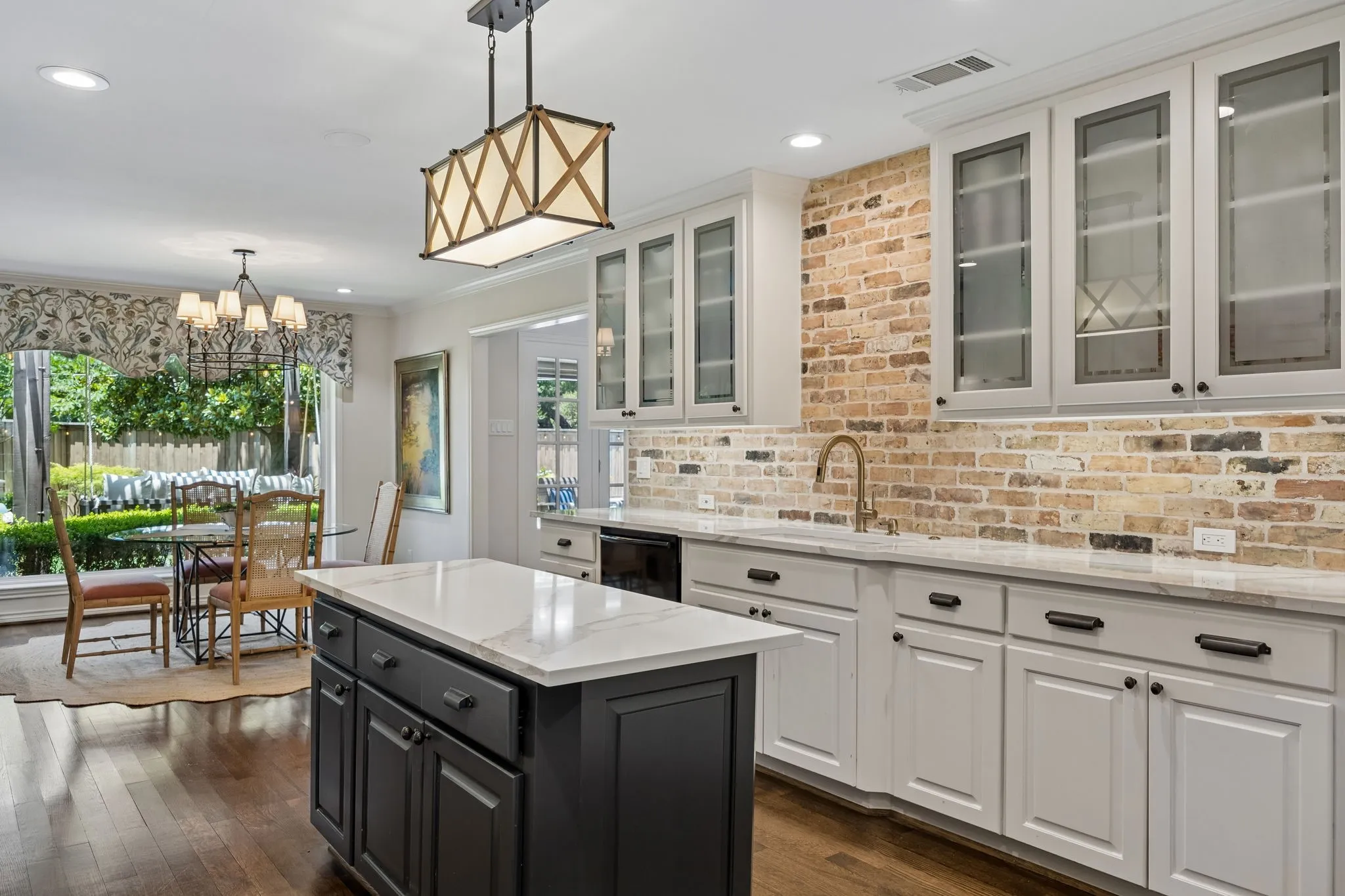 Kitchen open to the Breakfast Room with Island
