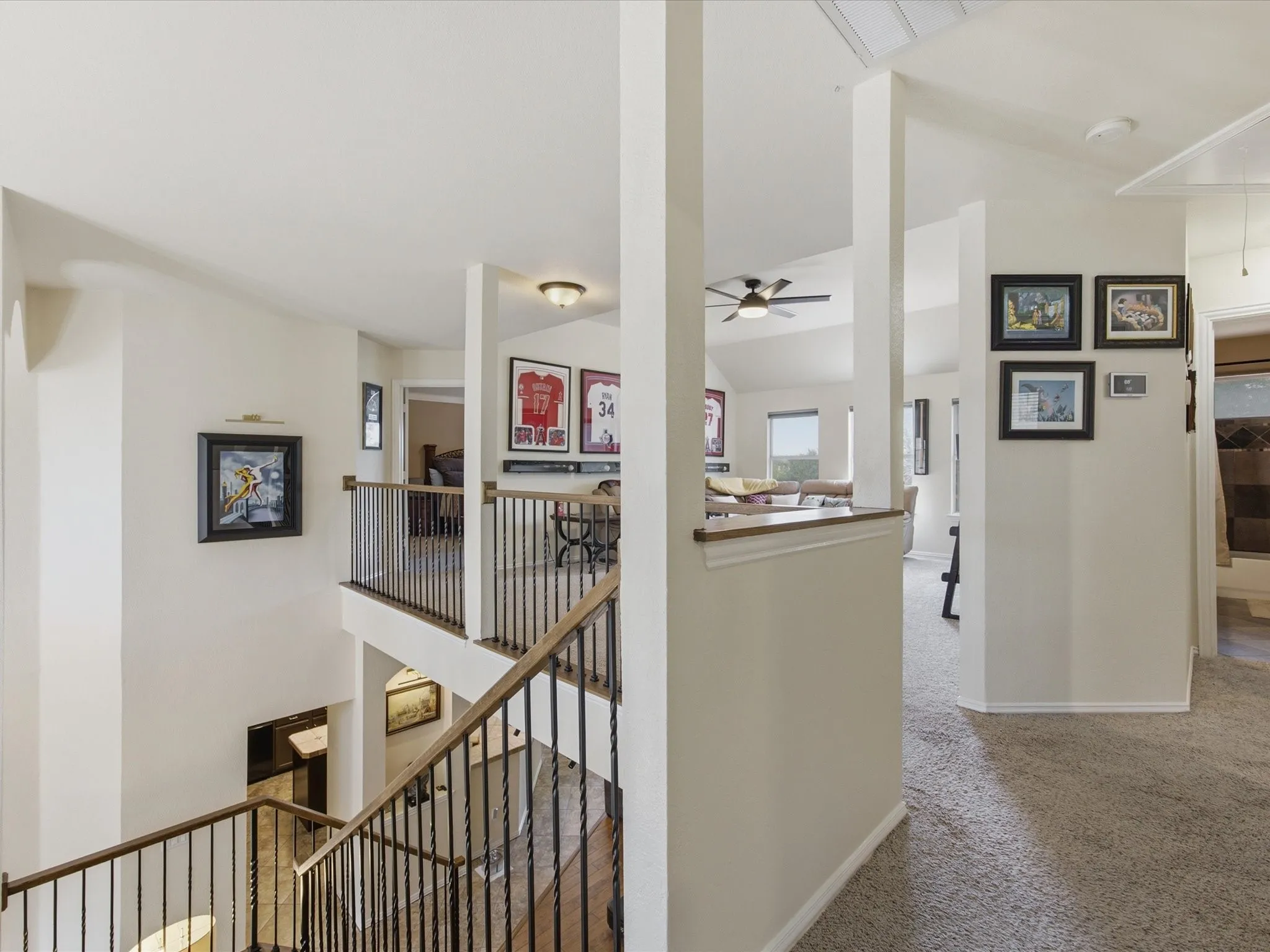 Multi-level interior featuring open concept design