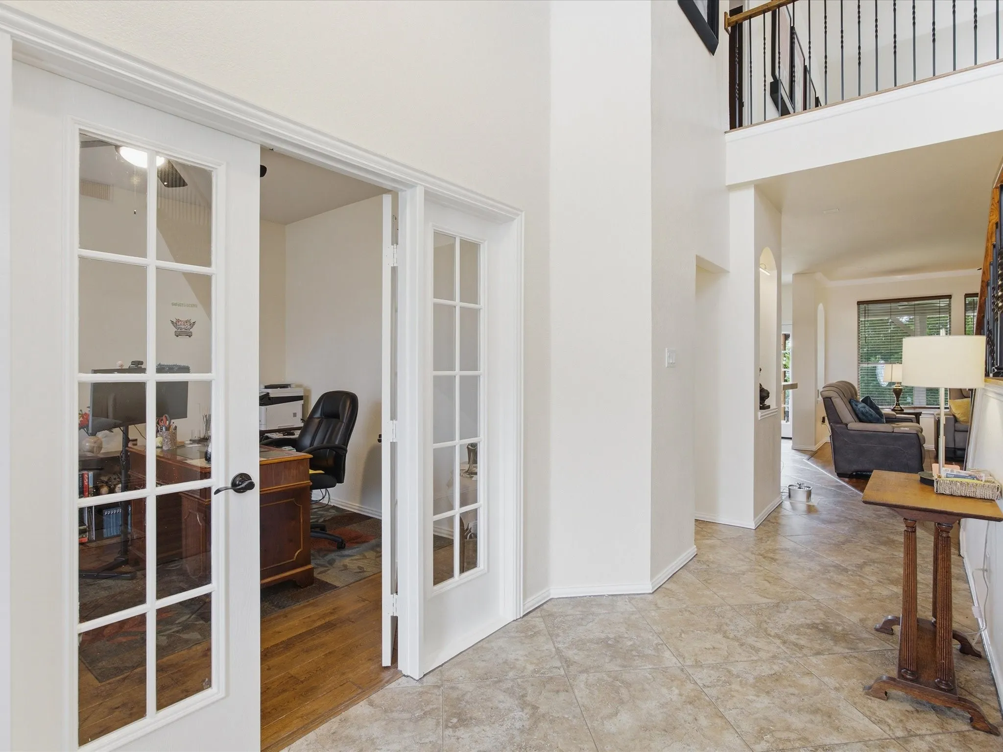 French doors leading to Office next to Entry