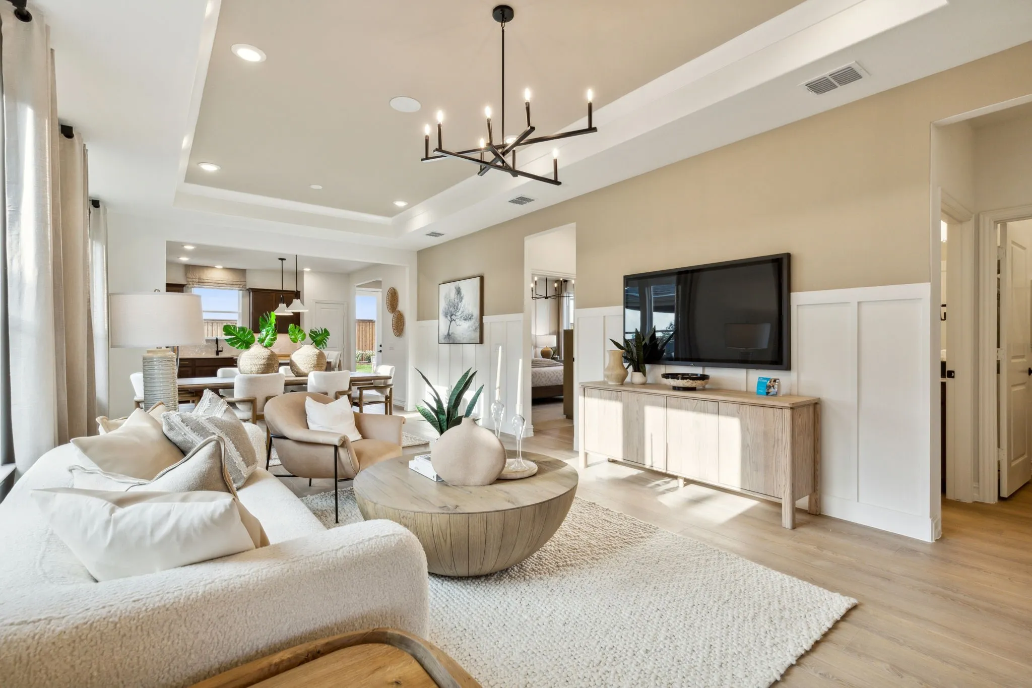 *Model Representation - Gathering room with view of main living areas