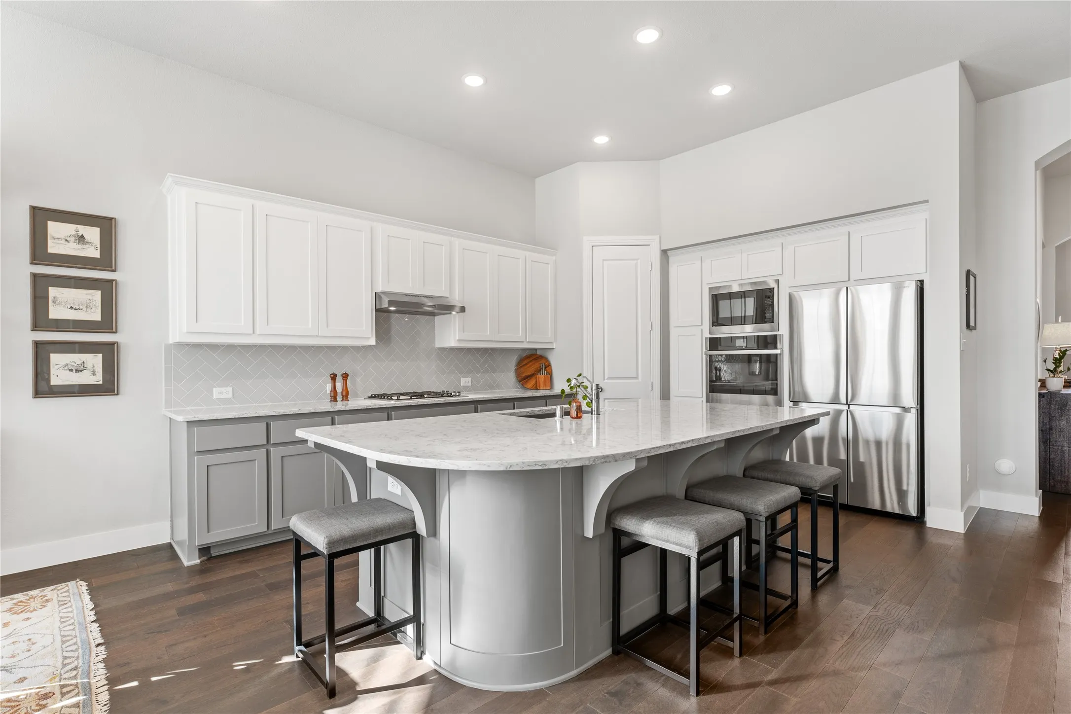 Crisp, clean kitchen