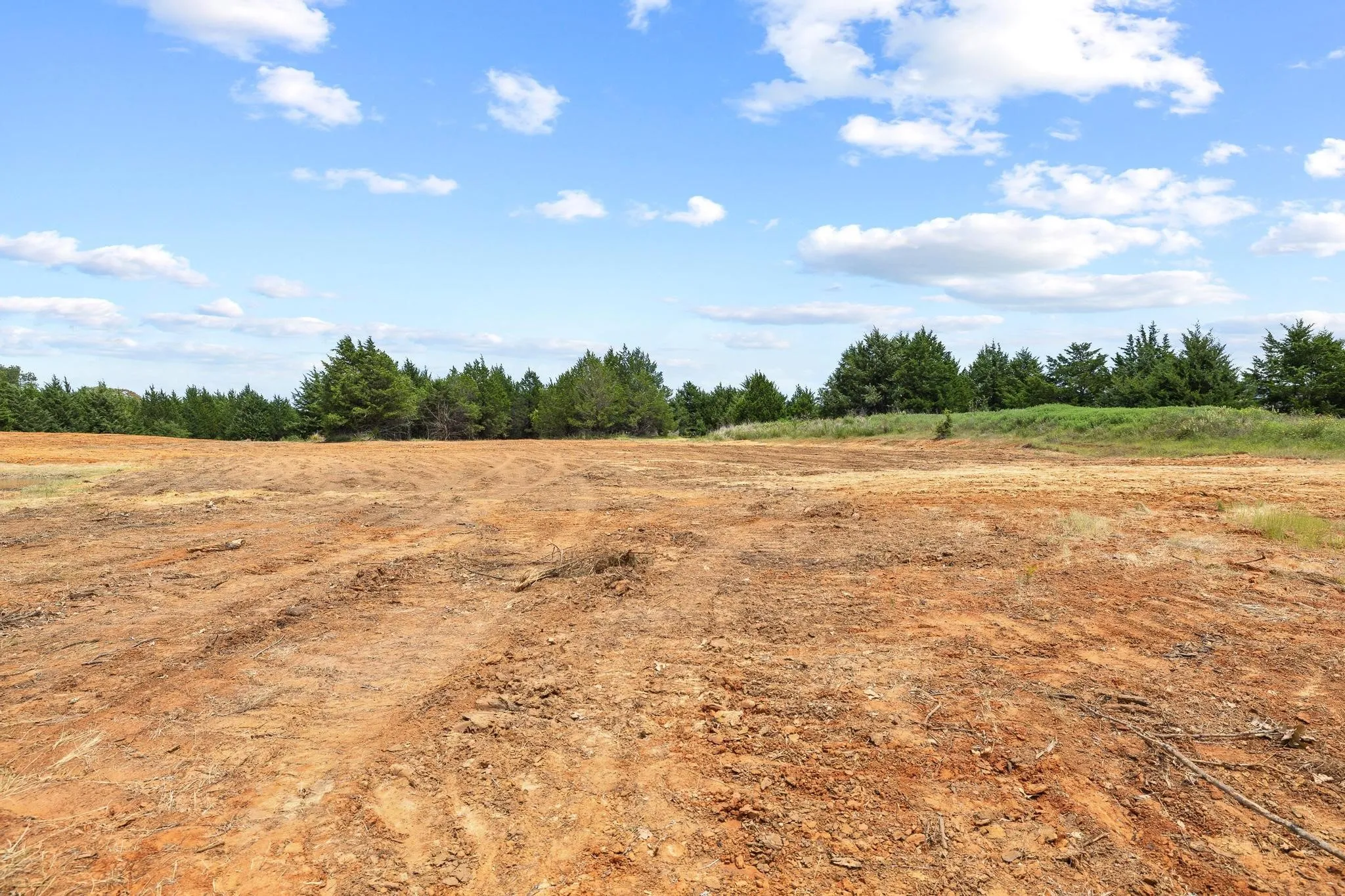 Expansive cleared lot