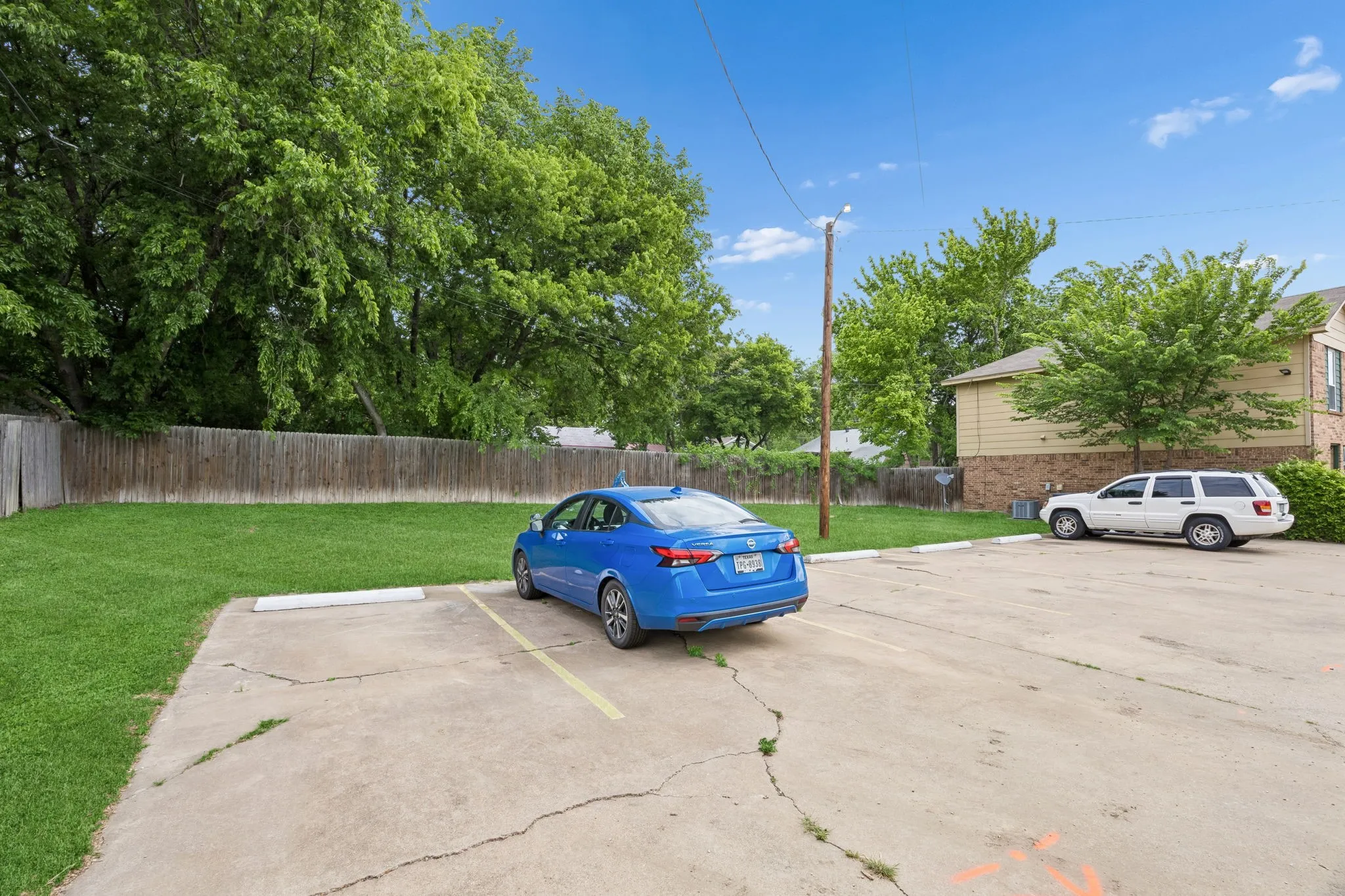 Private parking lot located in rear of building