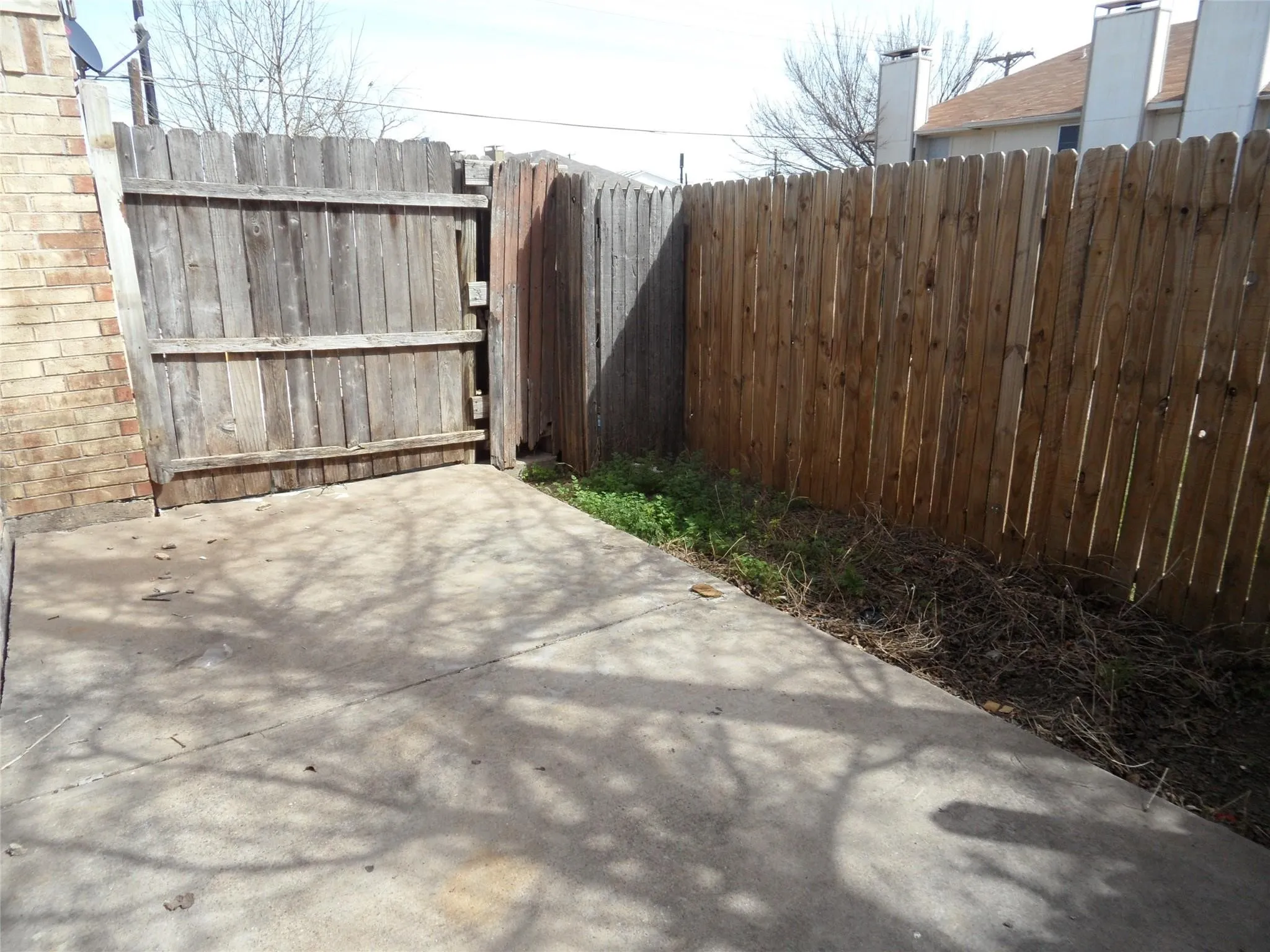 Each unit has a private patio and backyard