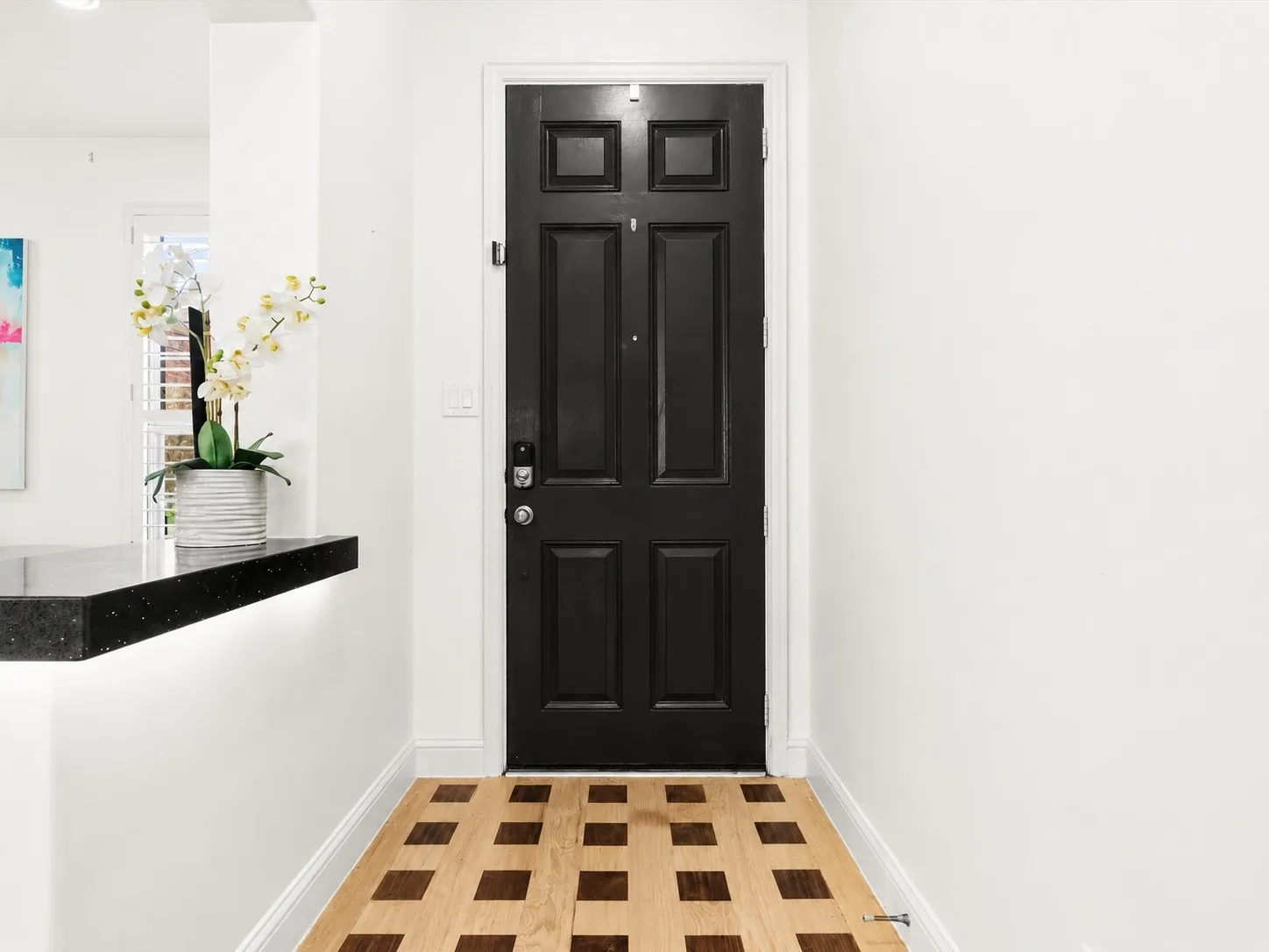 Ai created image changing the wall paint to natural white.