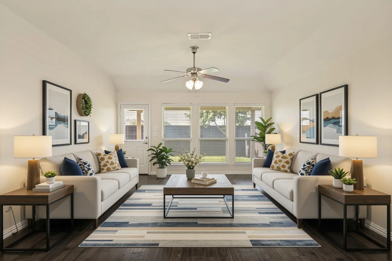 Virtually Staged Living Room