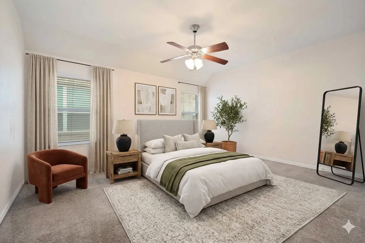 Primary Bedroom Virtually Staged
