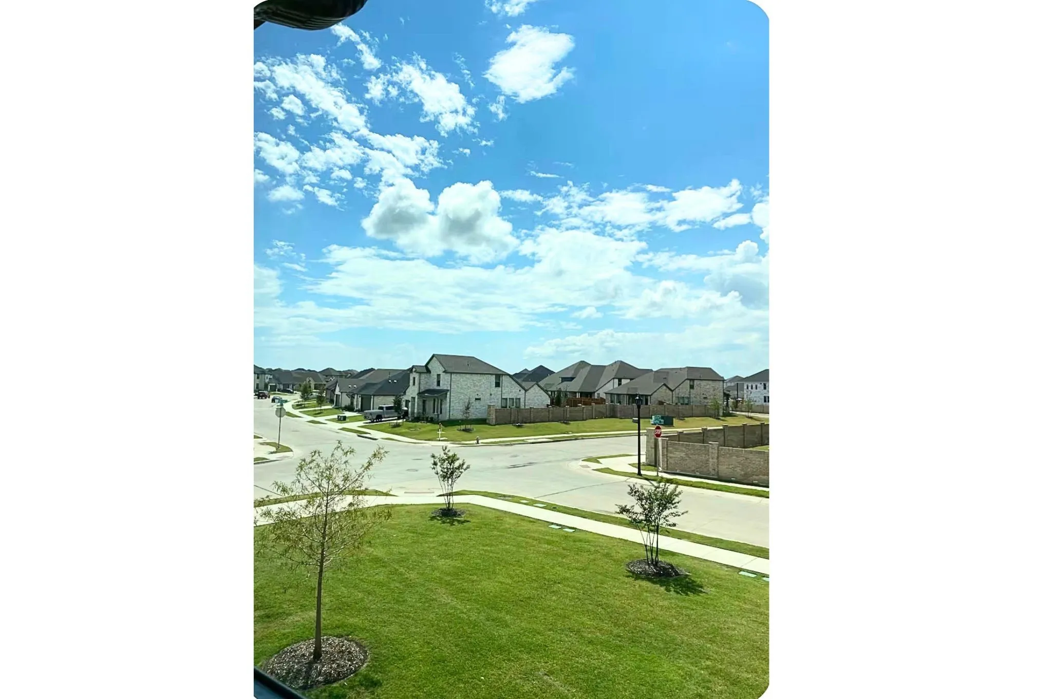 Outside view from inside