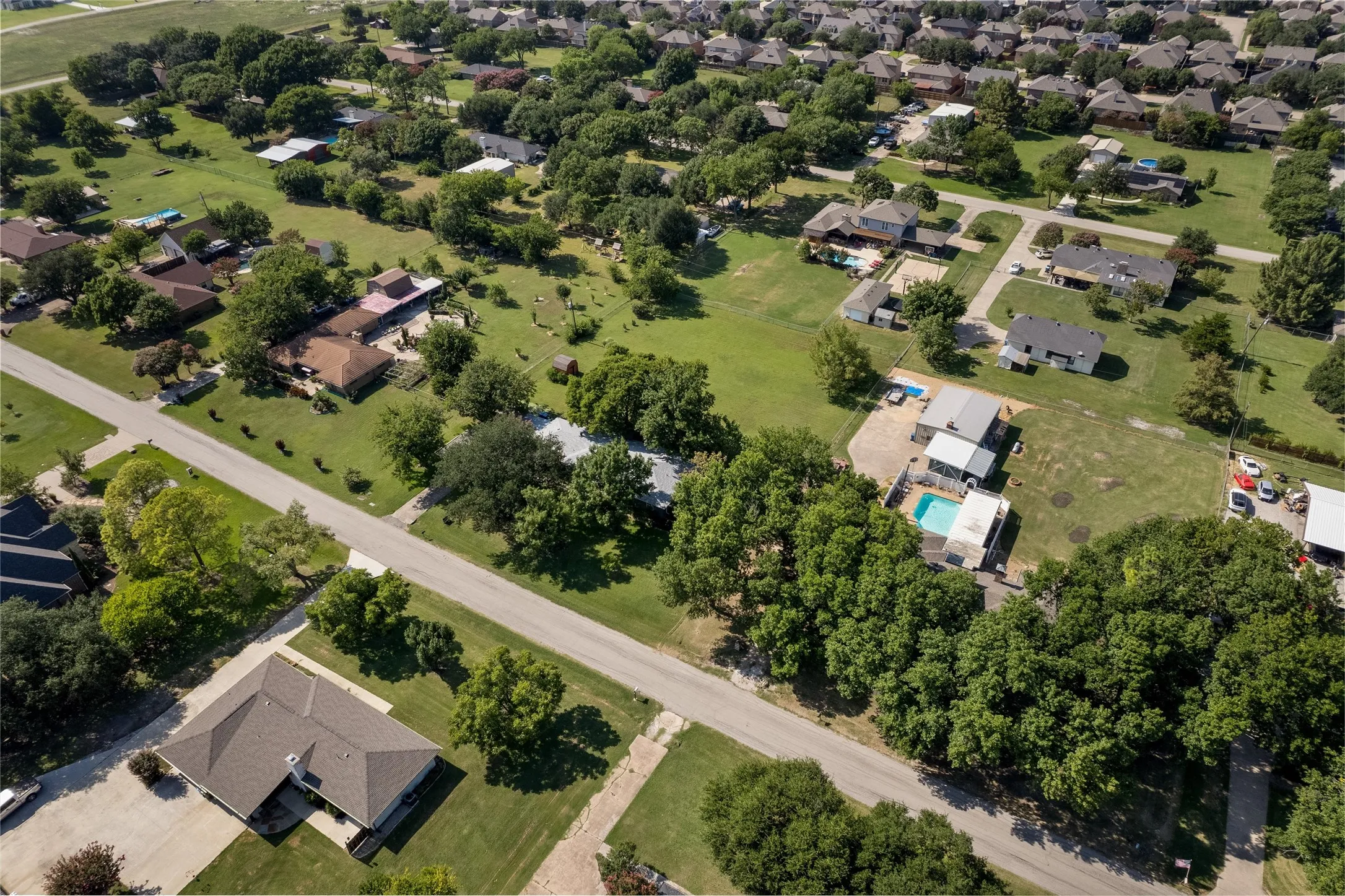 Quiet neighborhood with 1 acre lots
