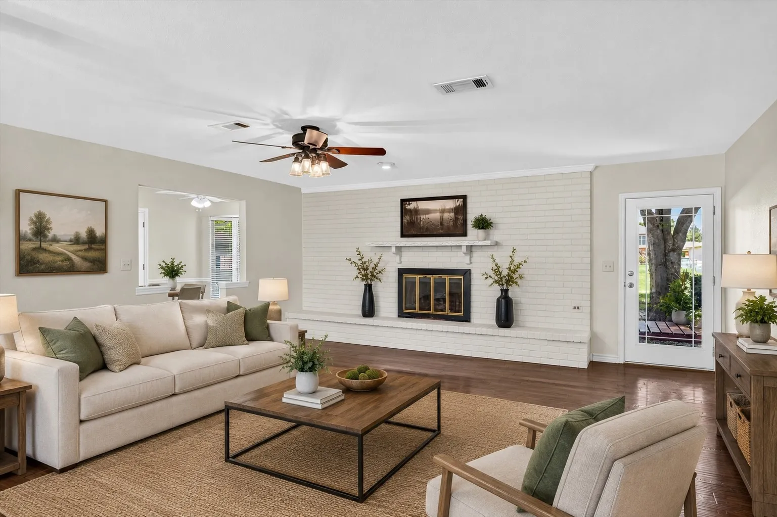 virtually staged living room