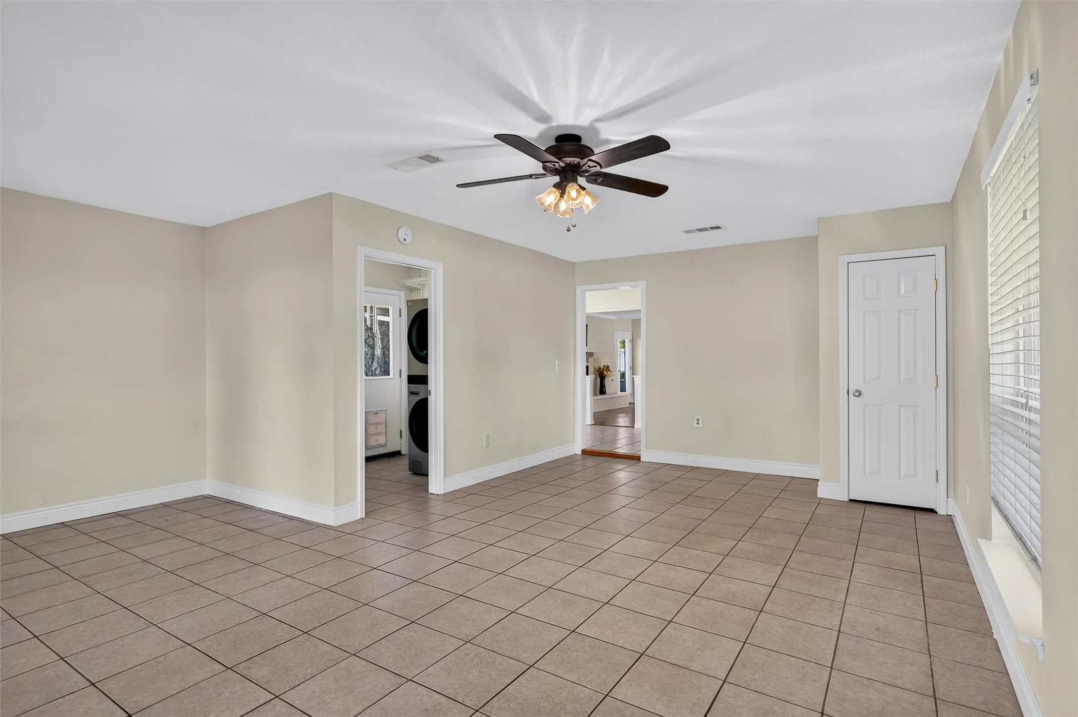 This garage conversion gave you a larger laundry room, additional pantry, closet for 2023 water heater and 400 additional sq ft of flex space