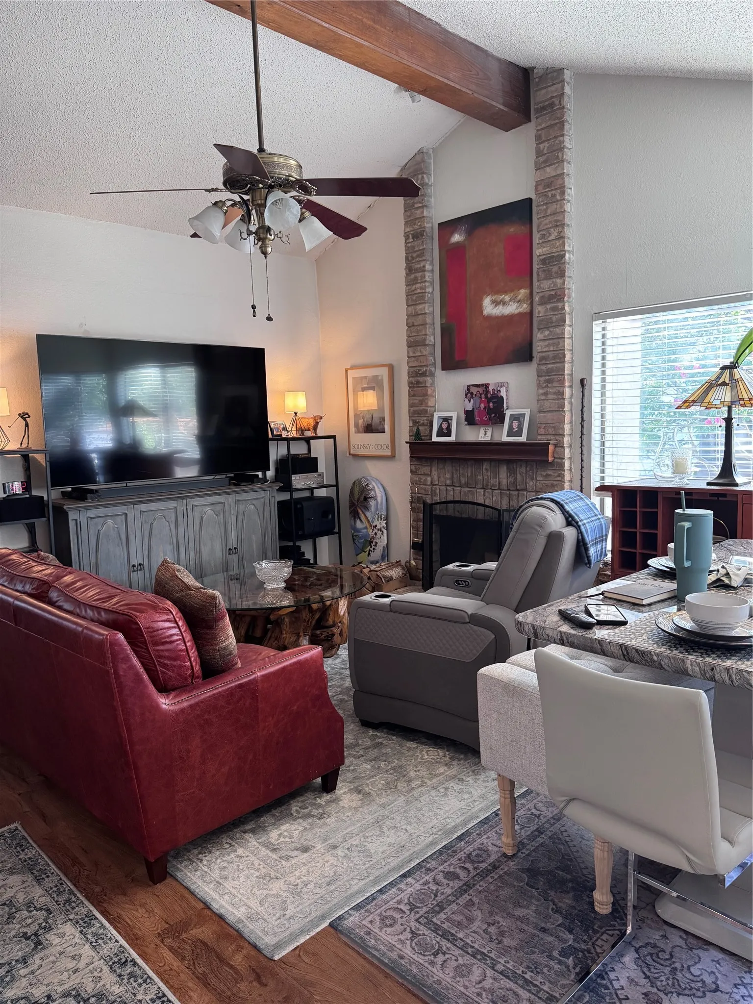 Living Room with Fireplace