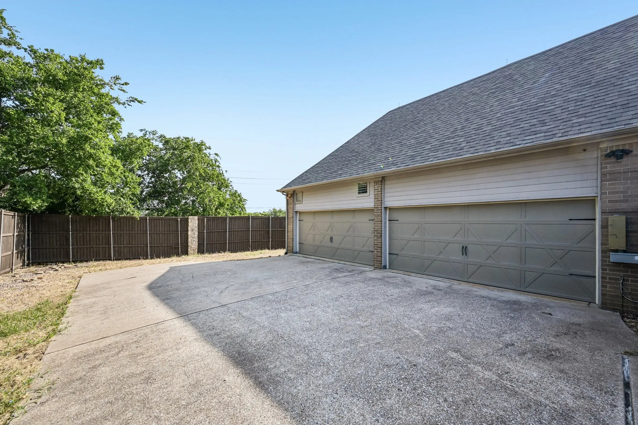 4 car garage with ample room for storage