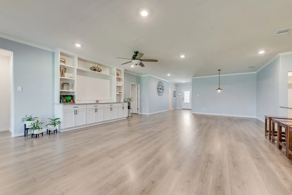 Built-ins totally upgraded and upscale.