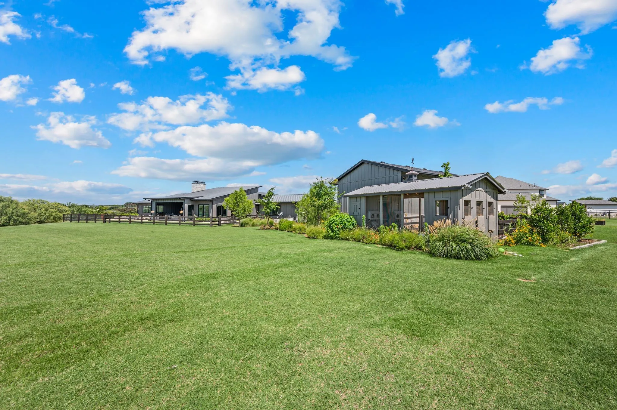 Spacious backyard