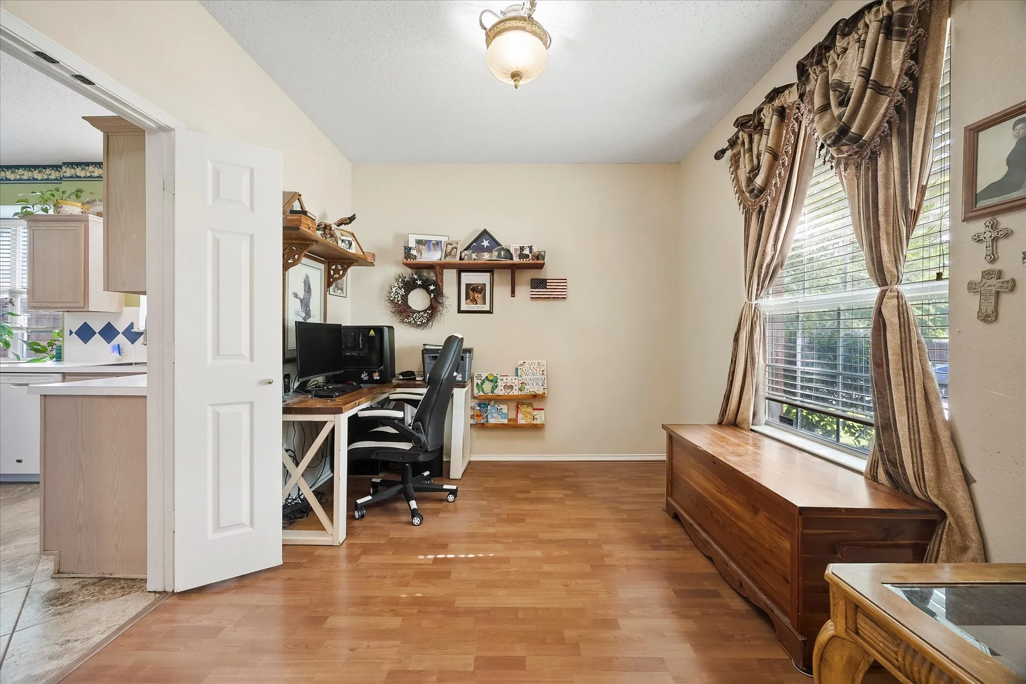 Formal dining being used as office