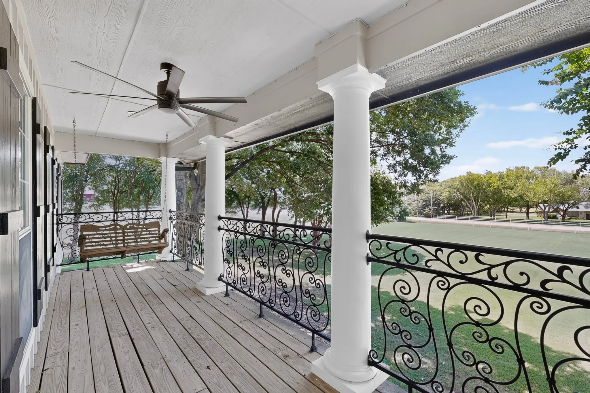 In the front of the home off from the upstairs Primary Bedroom