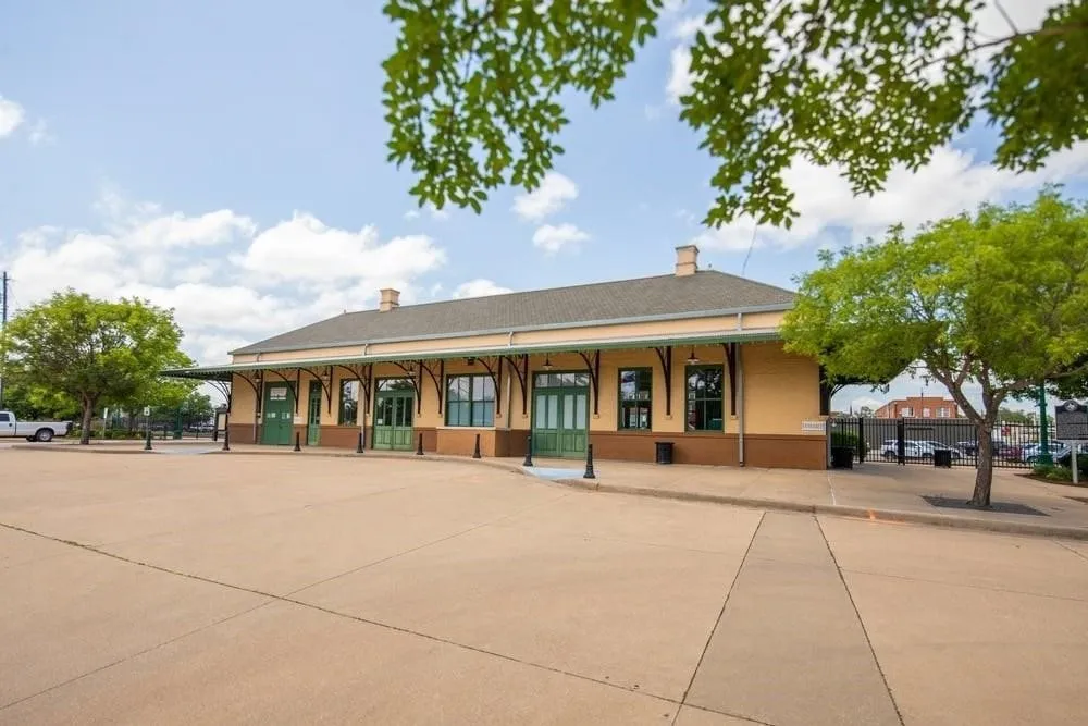 Train Depot where the Amtrack runs daily from Austin to Chicago and stops right here in Mineola!