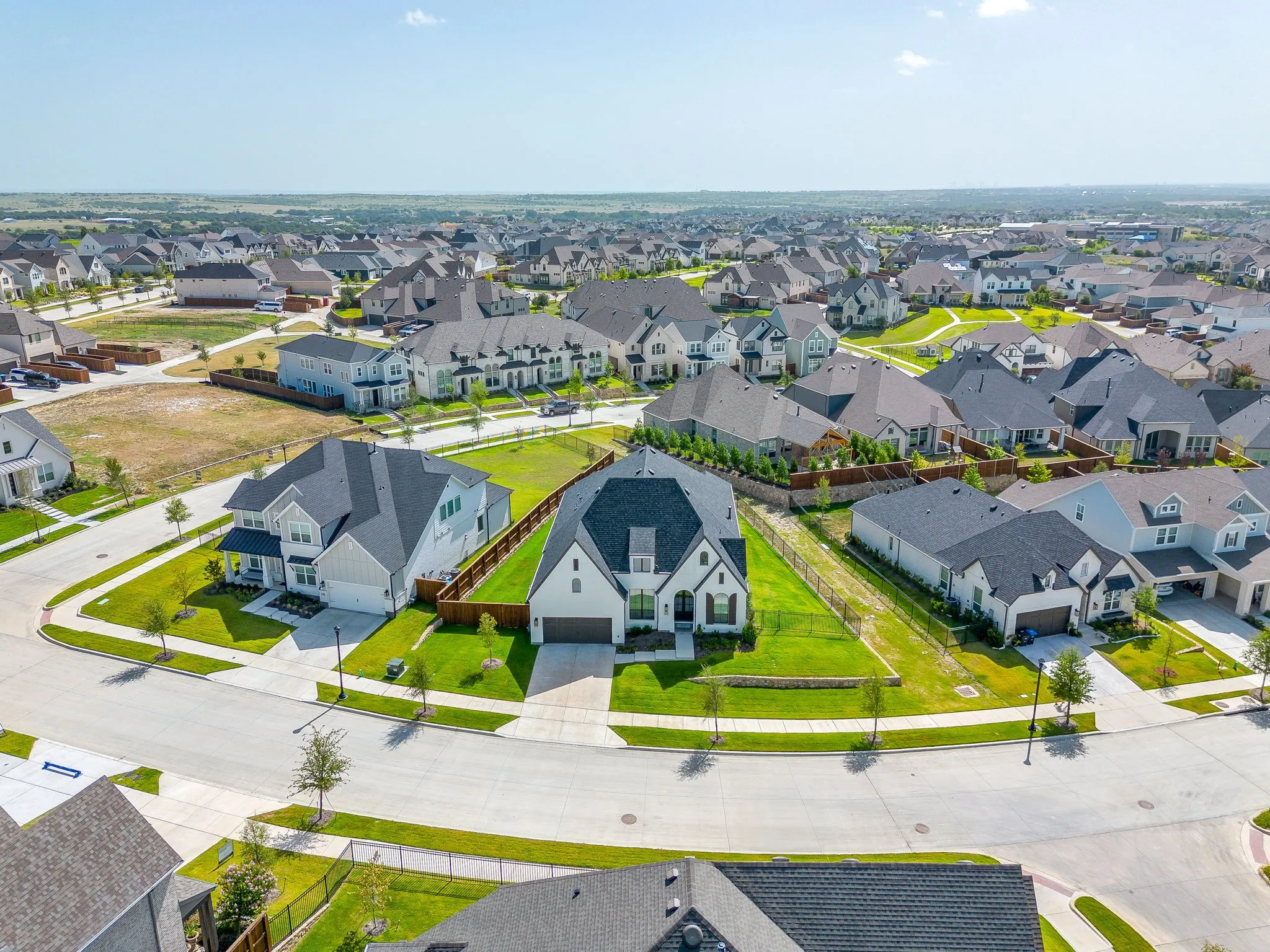Green space buffering home between neighbors